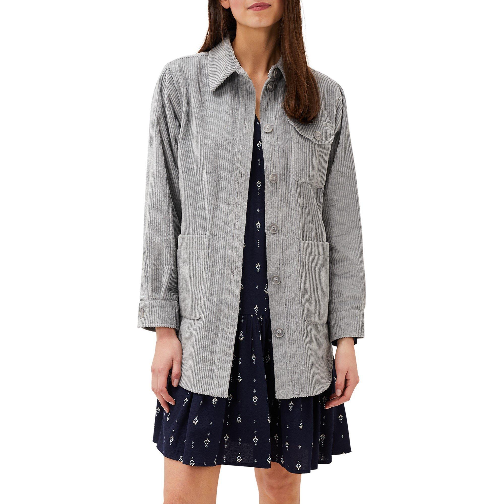 Grey/Silver - Phase Eight - Women's Katrina Corduroy Oversized Shacket - 2