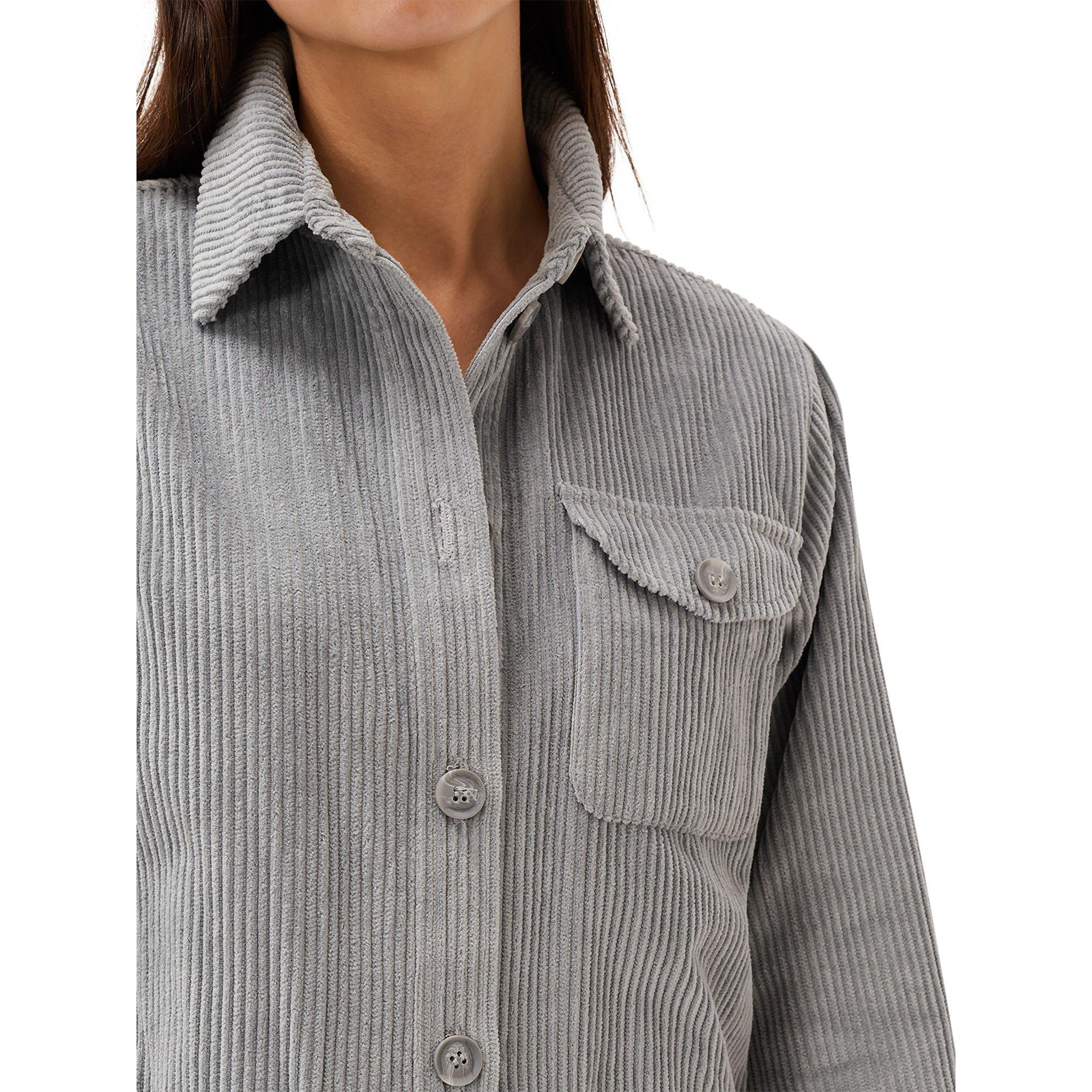 Grey/Silver - Phase Eight - Women's Katrina Corduroy Oversized Shacket - 4