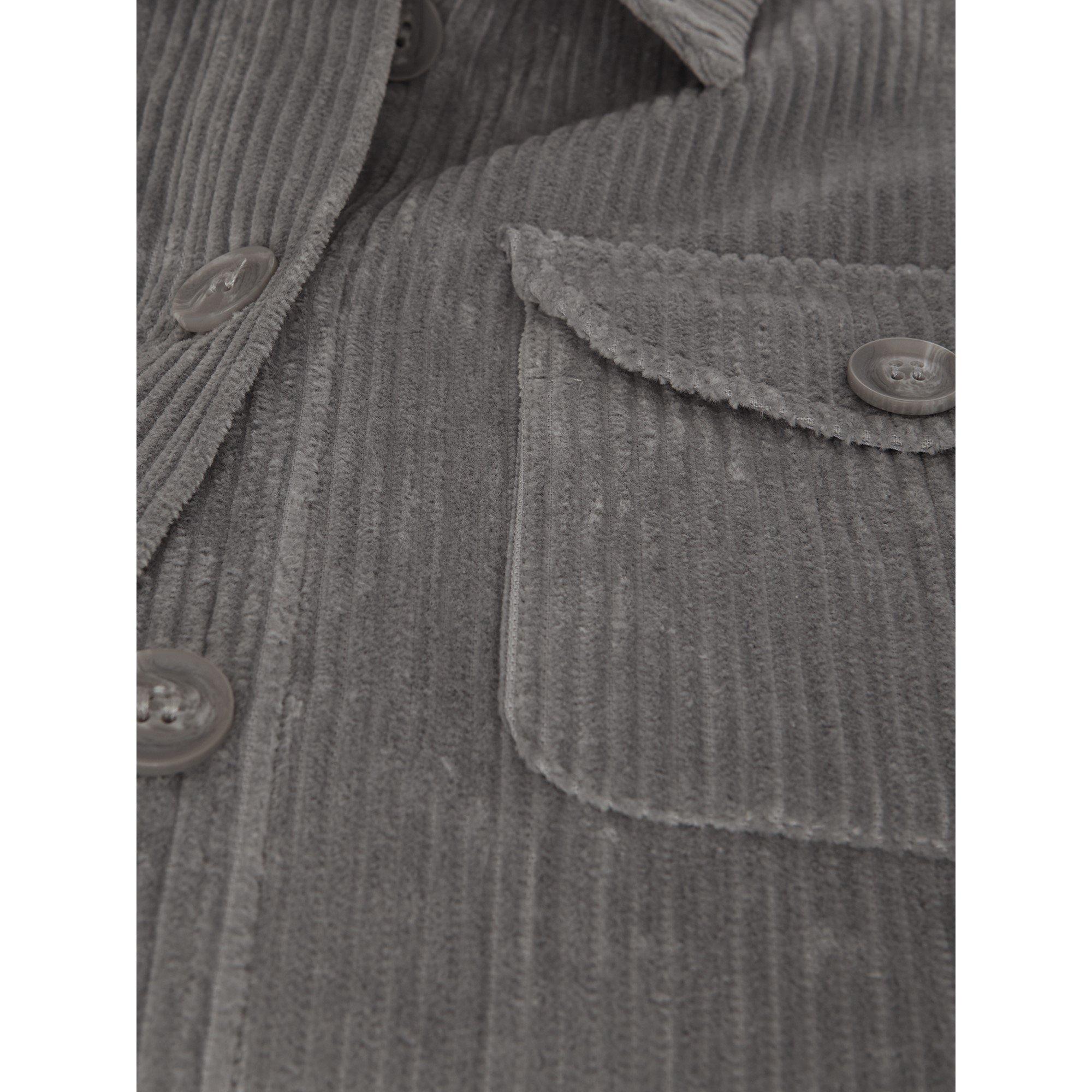 Grey/Silver - Phase Eight - Women's Katrina Corduroy Oversized Shacket - 5