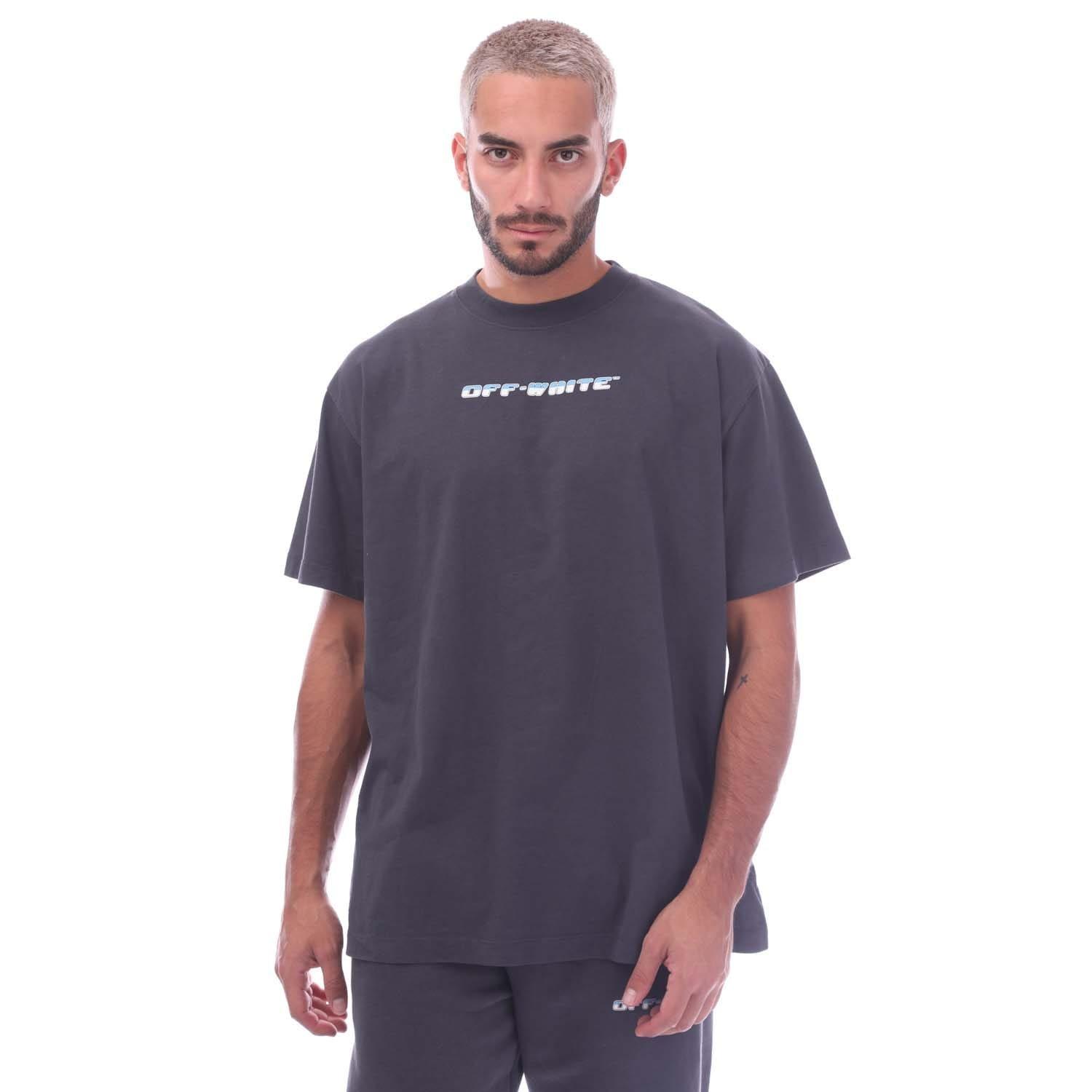 Navy - Off White - Between Arrow Over T-Shirt - 1