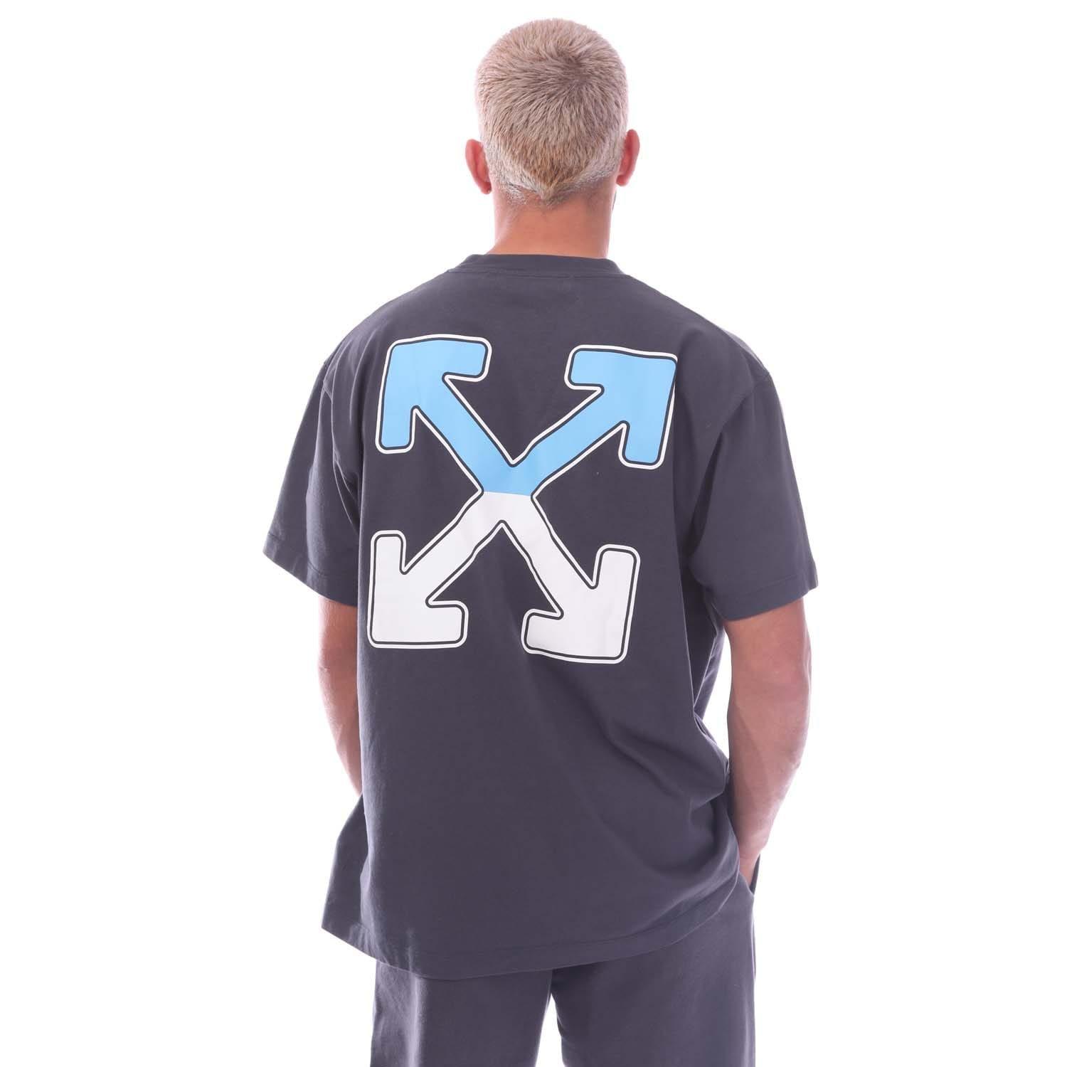 Navy - Off White - Between Arrow Over T-Shirt - 2