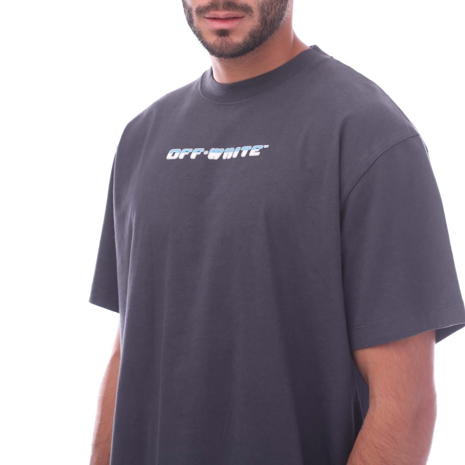 Navy - Off White - Between Arrow Over T-Shirt - 3