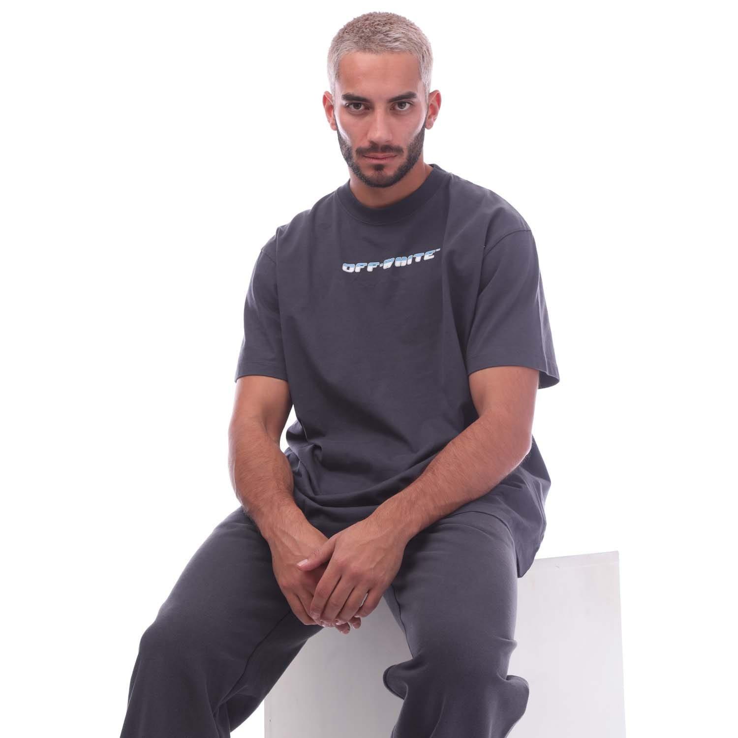 Navy - Off White - Between Arrow Over T-Shirt - 4