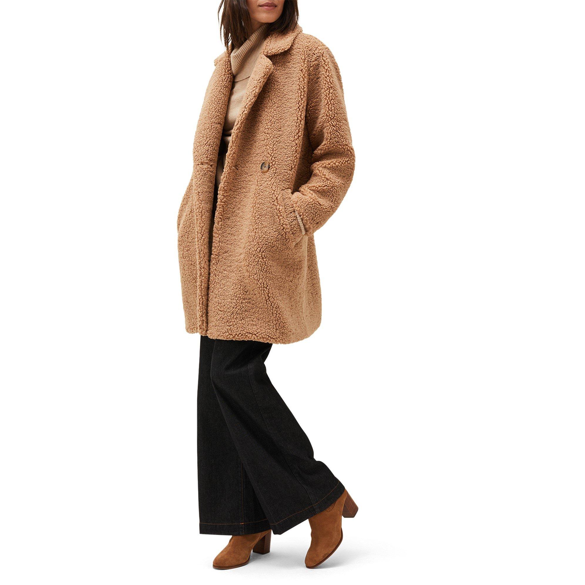 Camel - Phase Eight - Women's Katherine Teddy Coat - 6