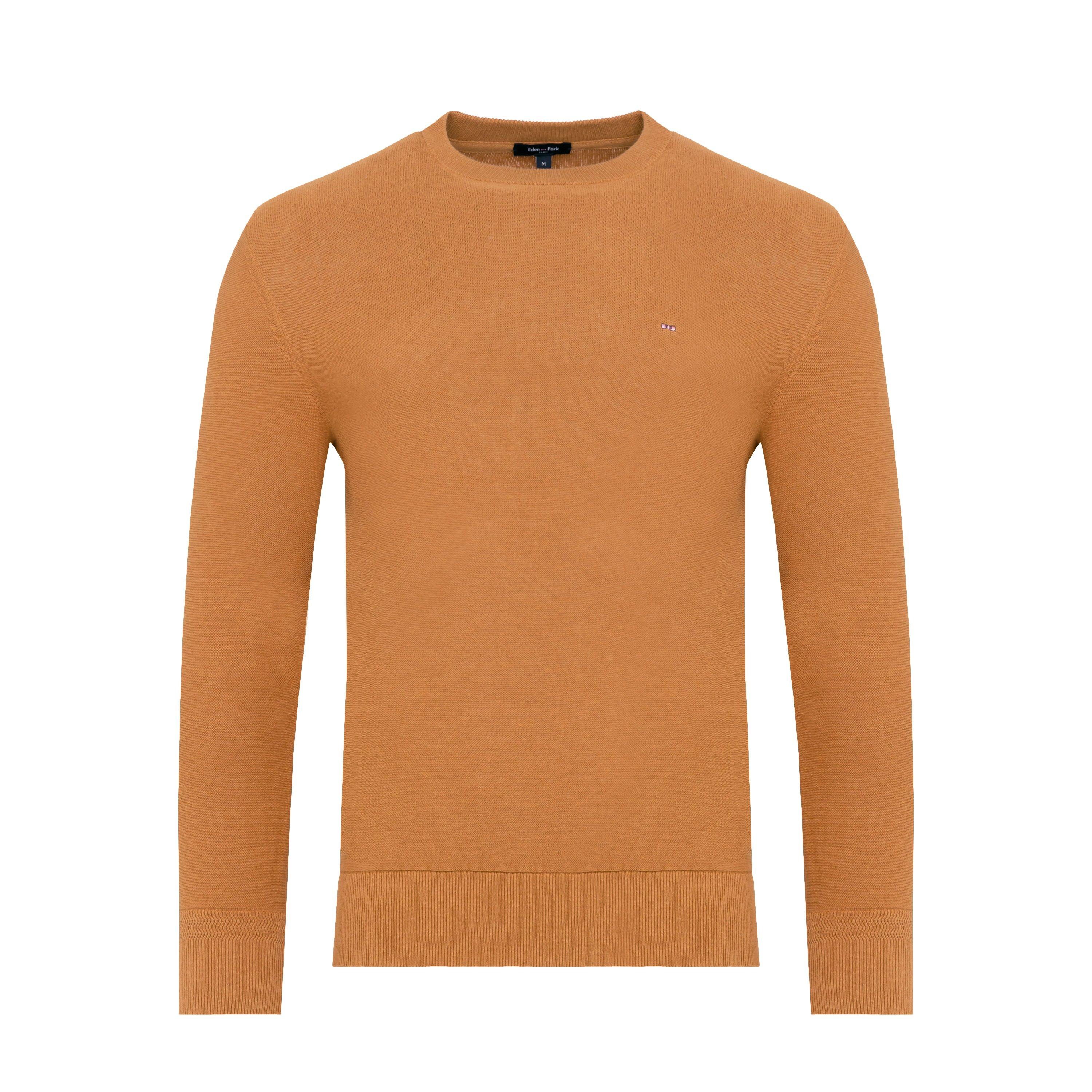 Green jumper in a linen blend