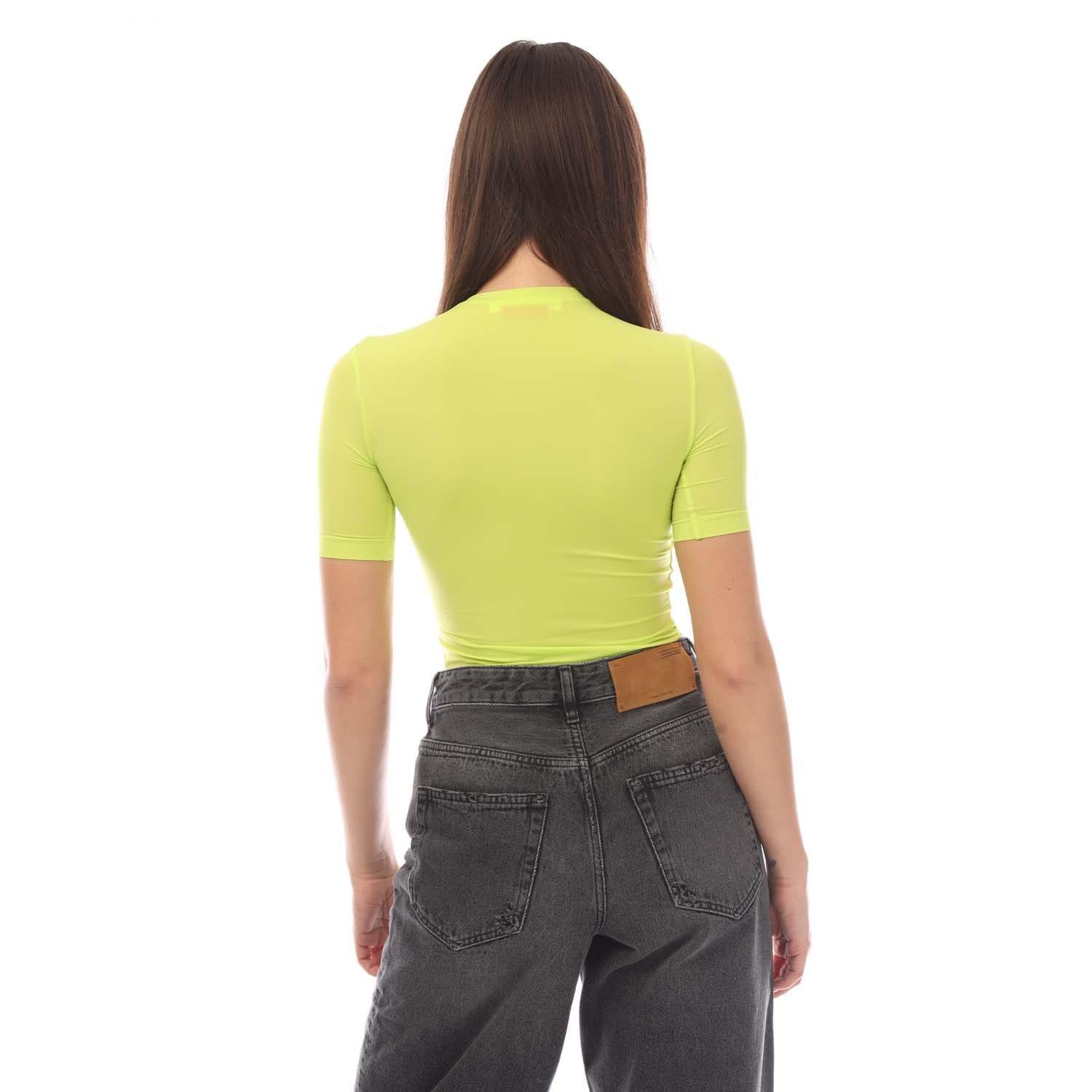 Yellow - Off White - Off Stamp Sec Skin Crew Neck T-Shirt - 3