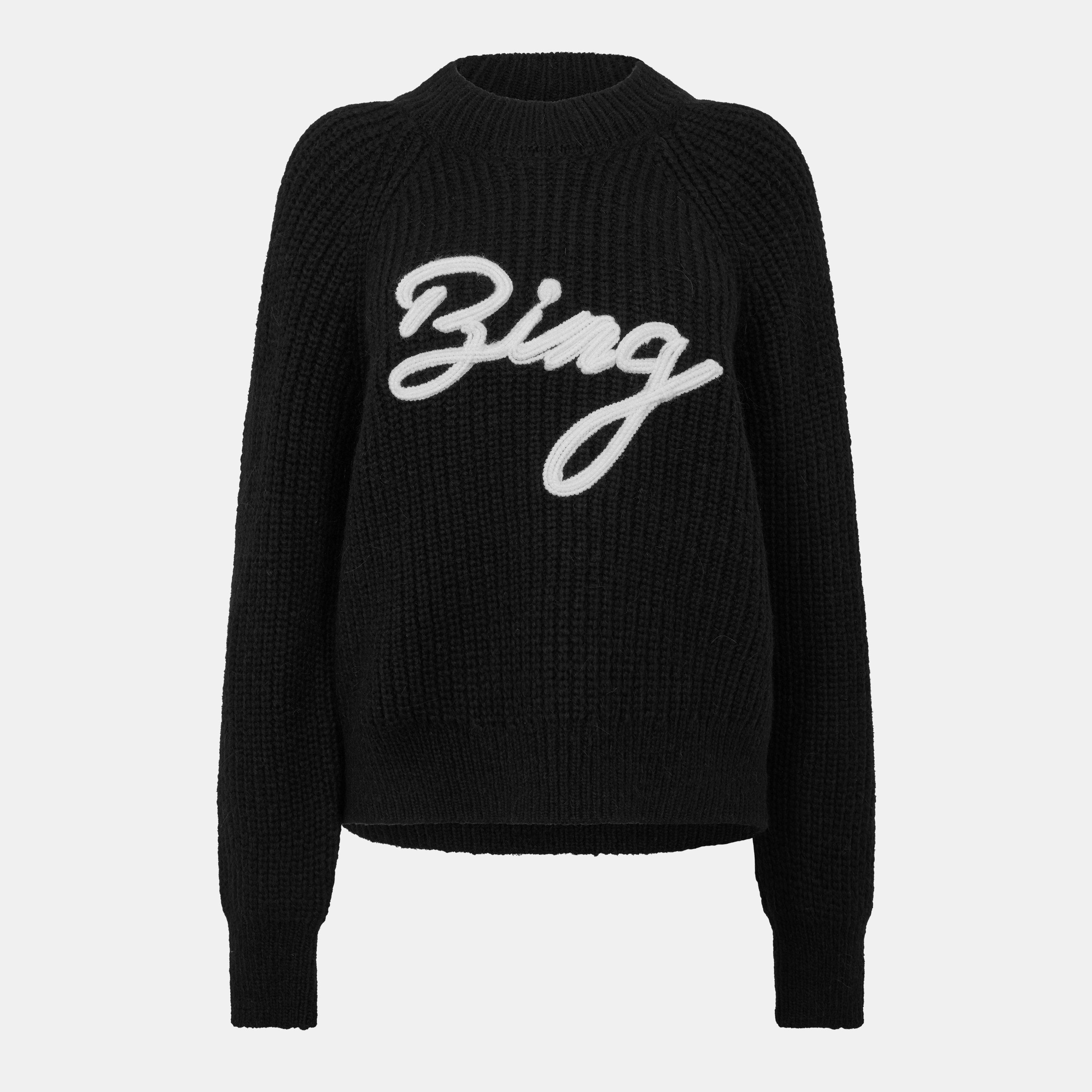 BLACK - Anine Bing - Women's Kendrick Soft Knit Crew Neck Jumper - 1