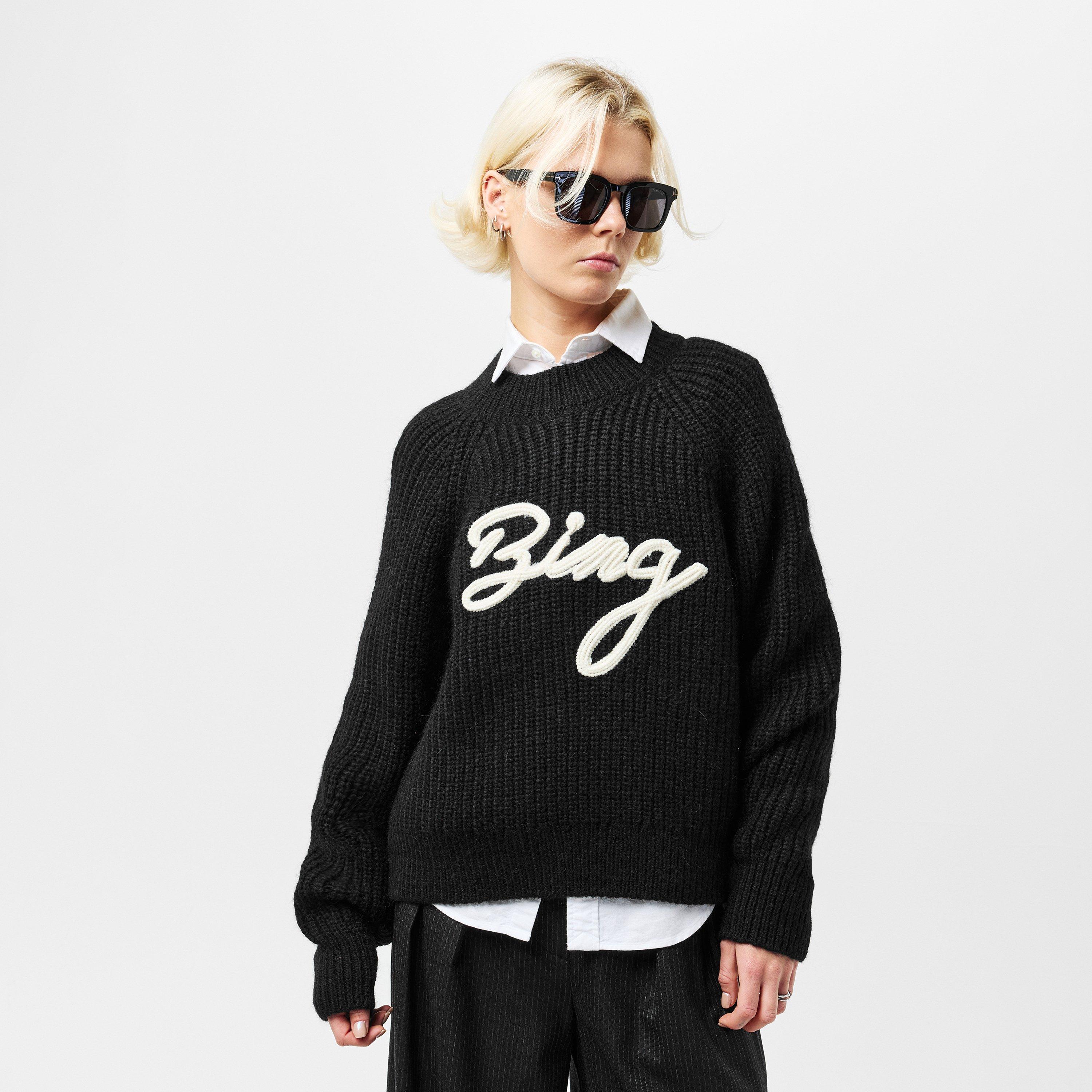 BLACK - Anine Bing - Women's Kendrick Crew Neck Jumper - 3