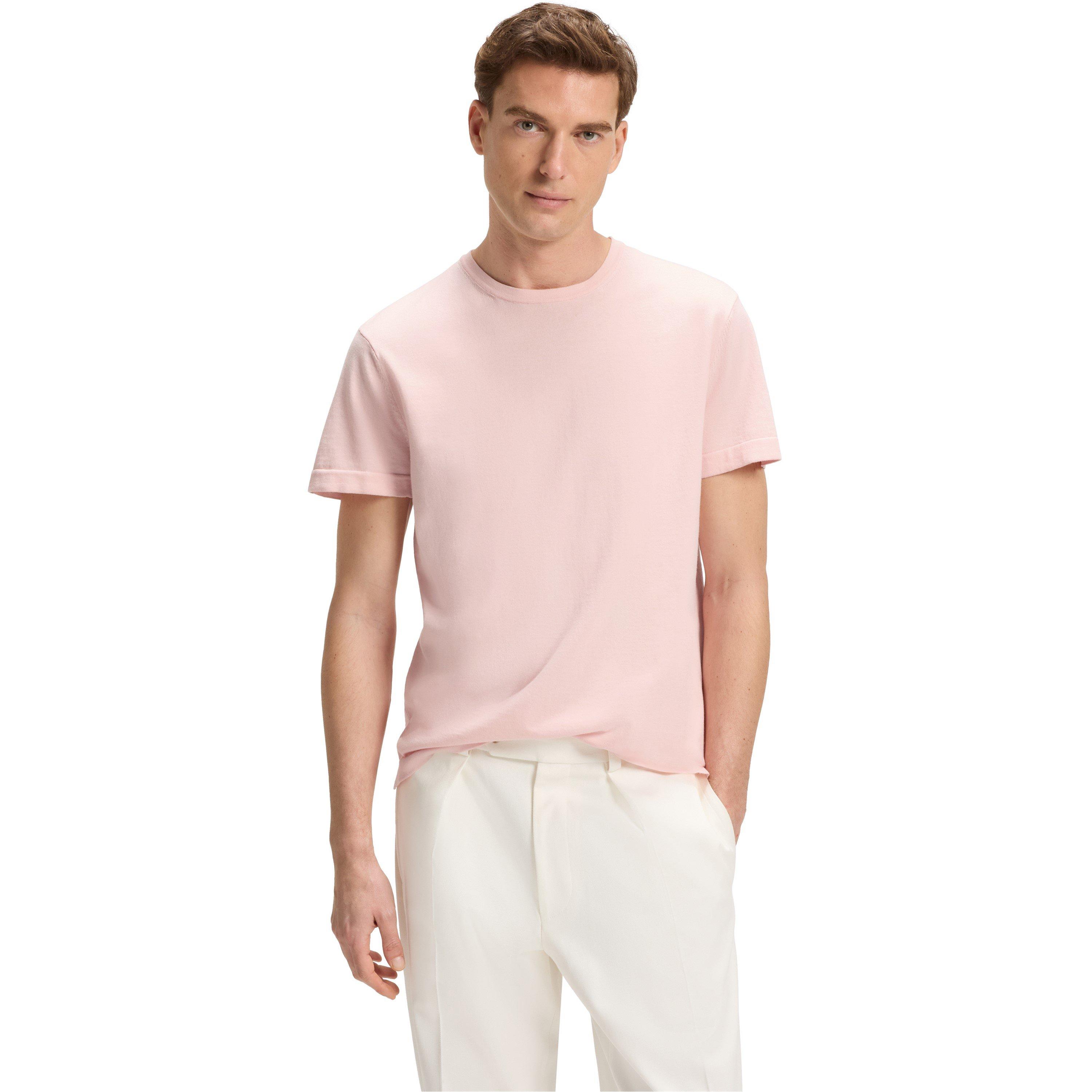 Bright Pink 673 - Boss - Men's Double Breasted Cotton Short Sleeve Crew Neck Jumper - 2