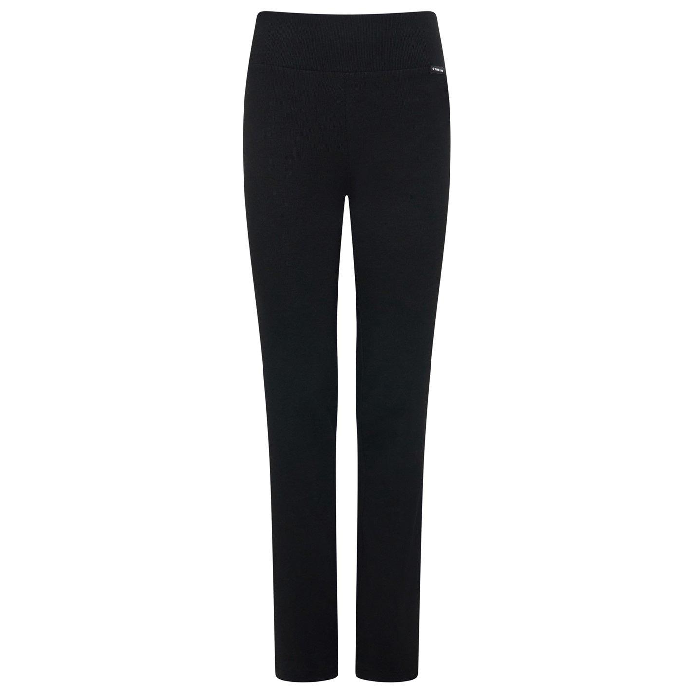 Schwarz - Gym King - Womens Ribbed Flared Black Leggings - 2