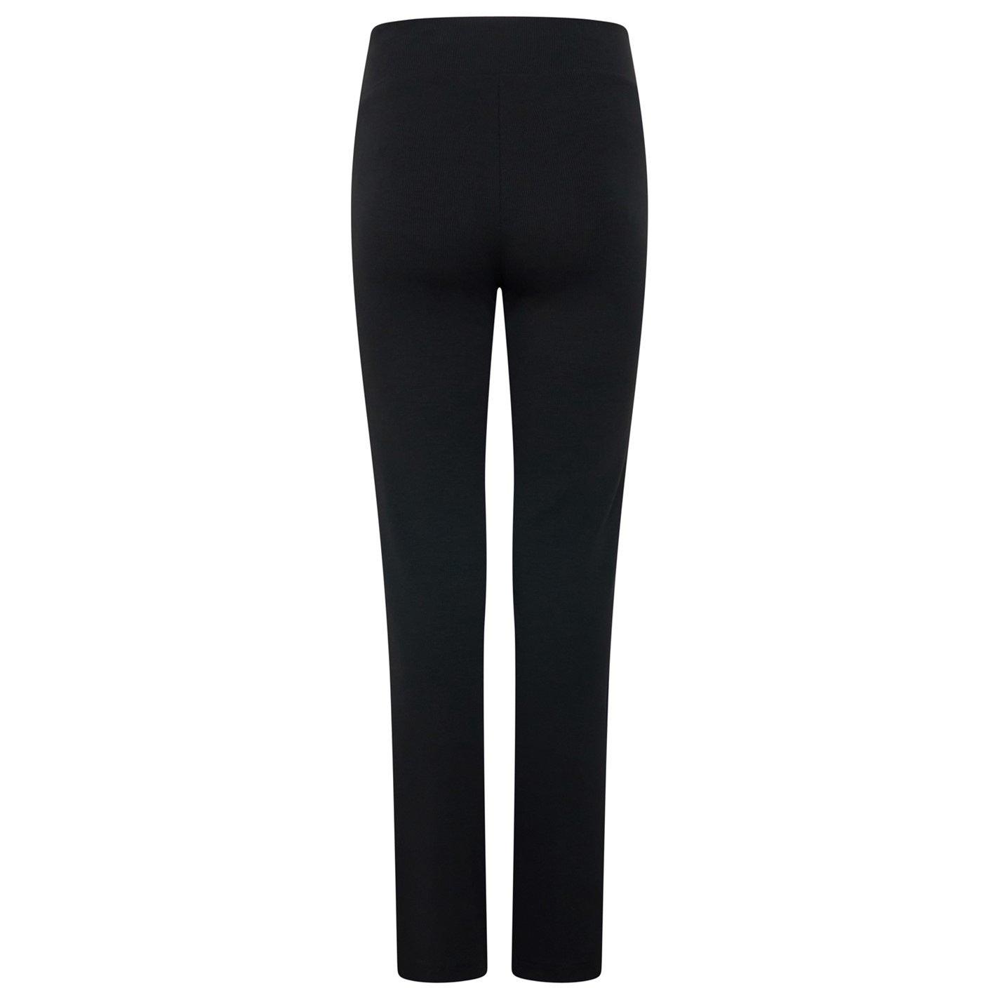 Schwarz - Gym King - Womens Ribbed Flared Black Leggings - 5
