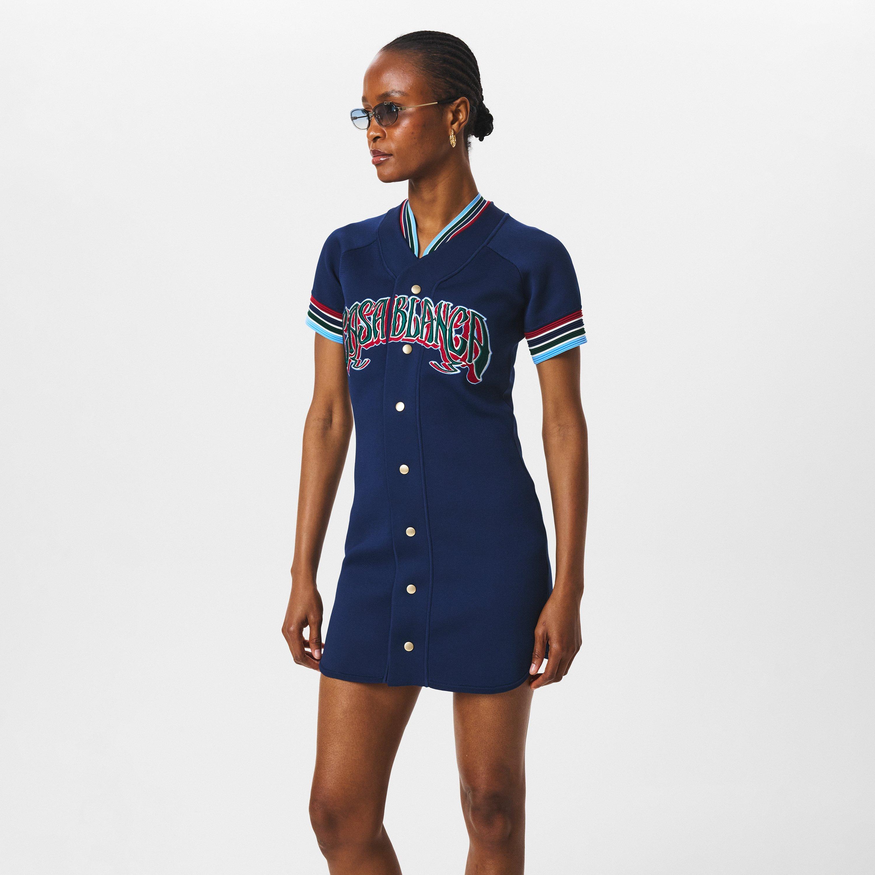 Blue - Casablanca - Women's Casa Baseball T-Shirt Dress - 3