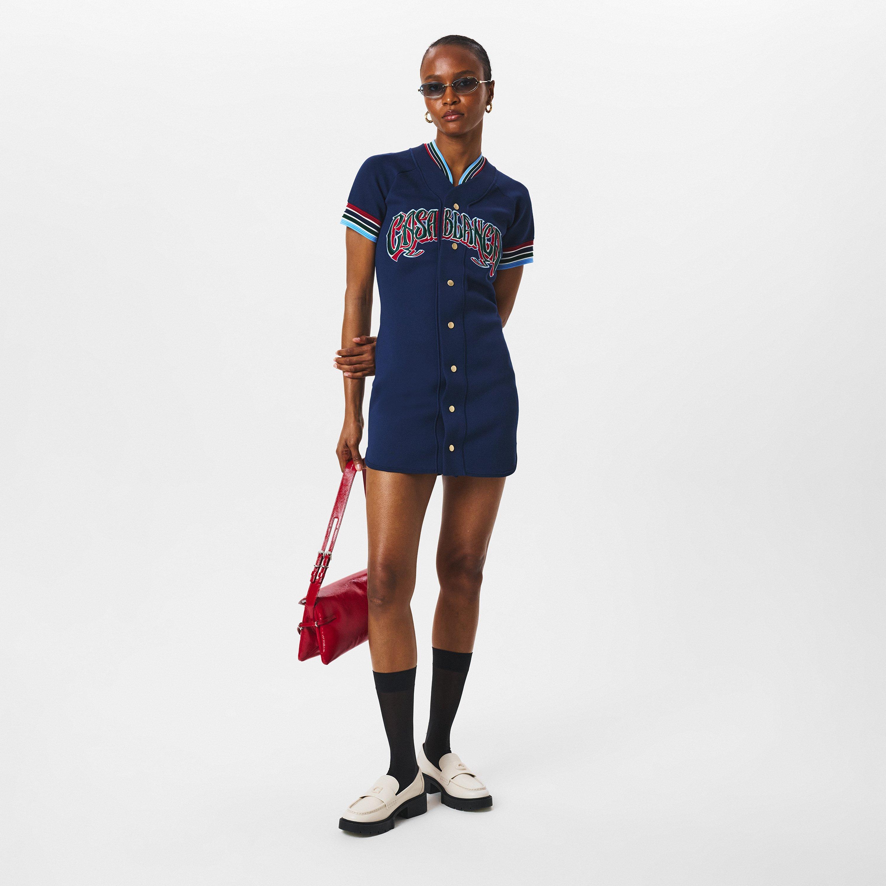 Blue - Casablanca - Women's Casa Baseball T-Shirt Dress - 6