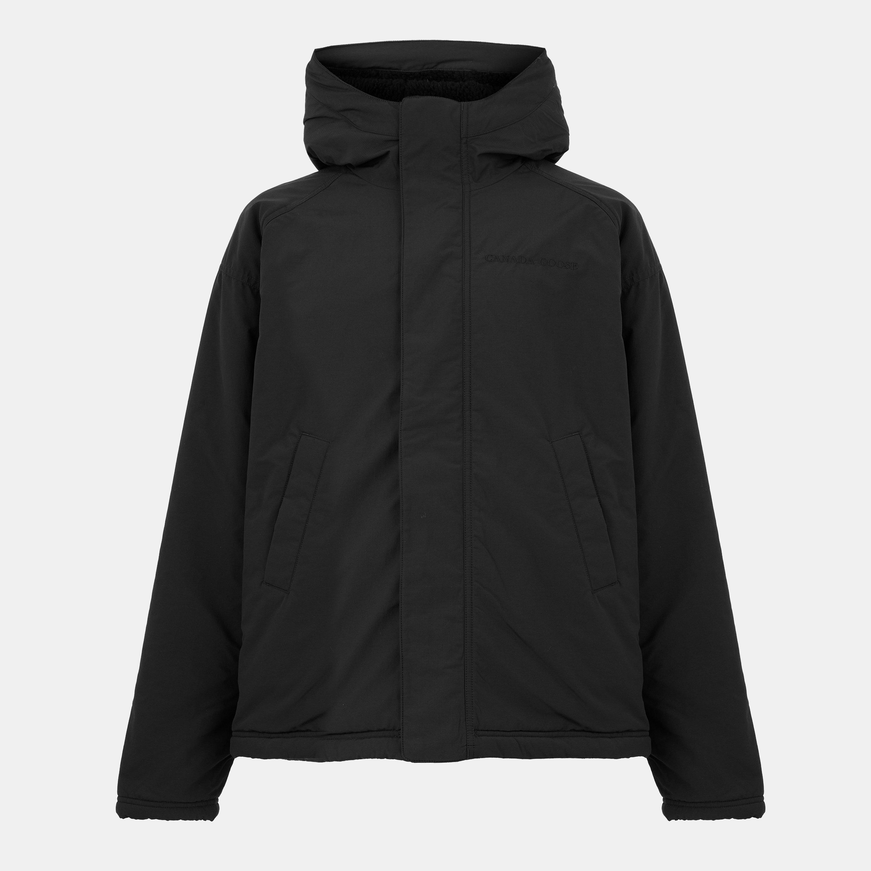Black 9381 - Canada Goose - Men's Alberni Bomber Hooded Long Sleeve Sherpa Jacket - 1