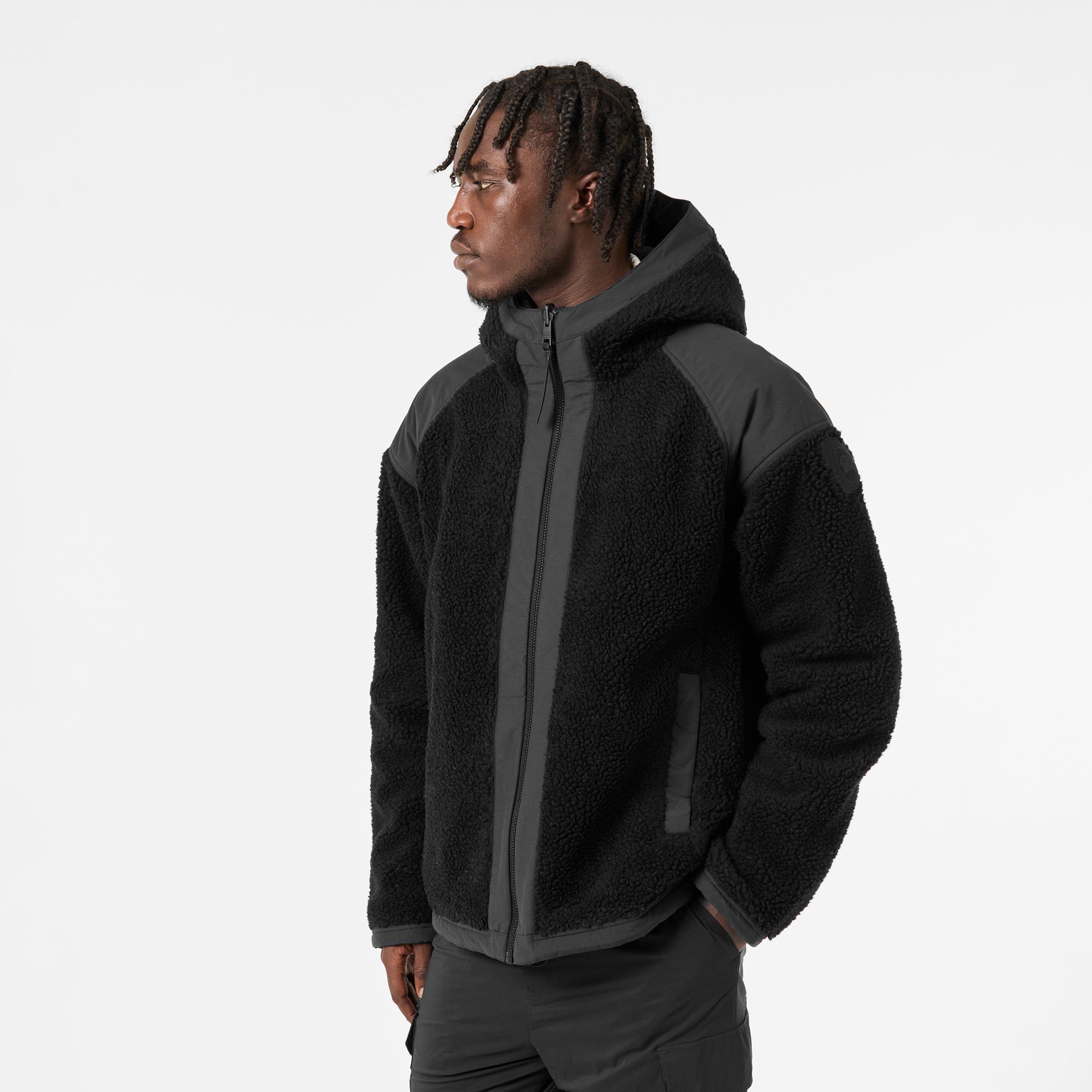 Black 9381 - Canada Goose - Men's Alberni Bomber Hooded Long Sleeve Sherpa Jacket - 3