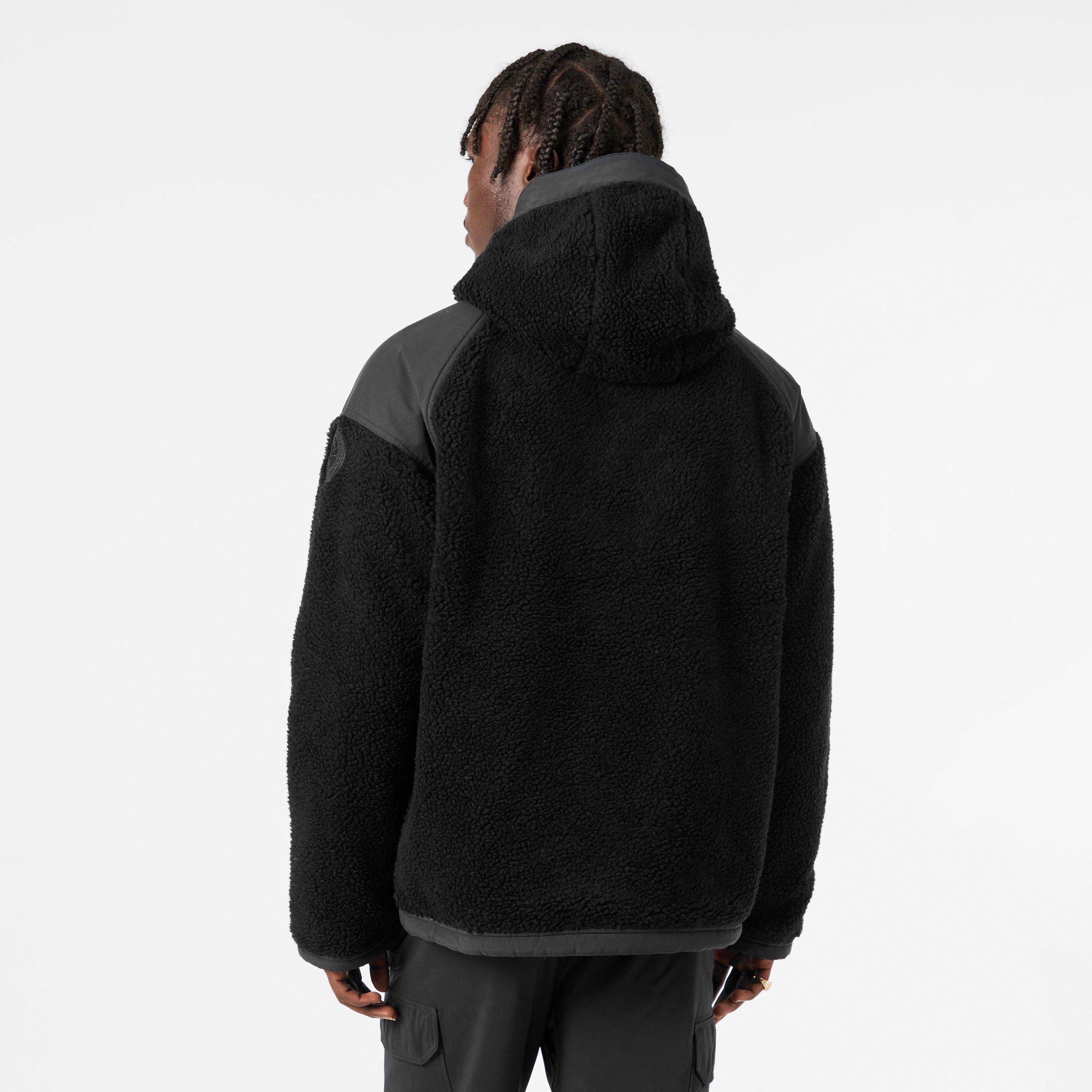 Black 9381 - Canada Goose - Men's Alberni Bomber Hooded Long Sleeve Sherpa Jacket - 4