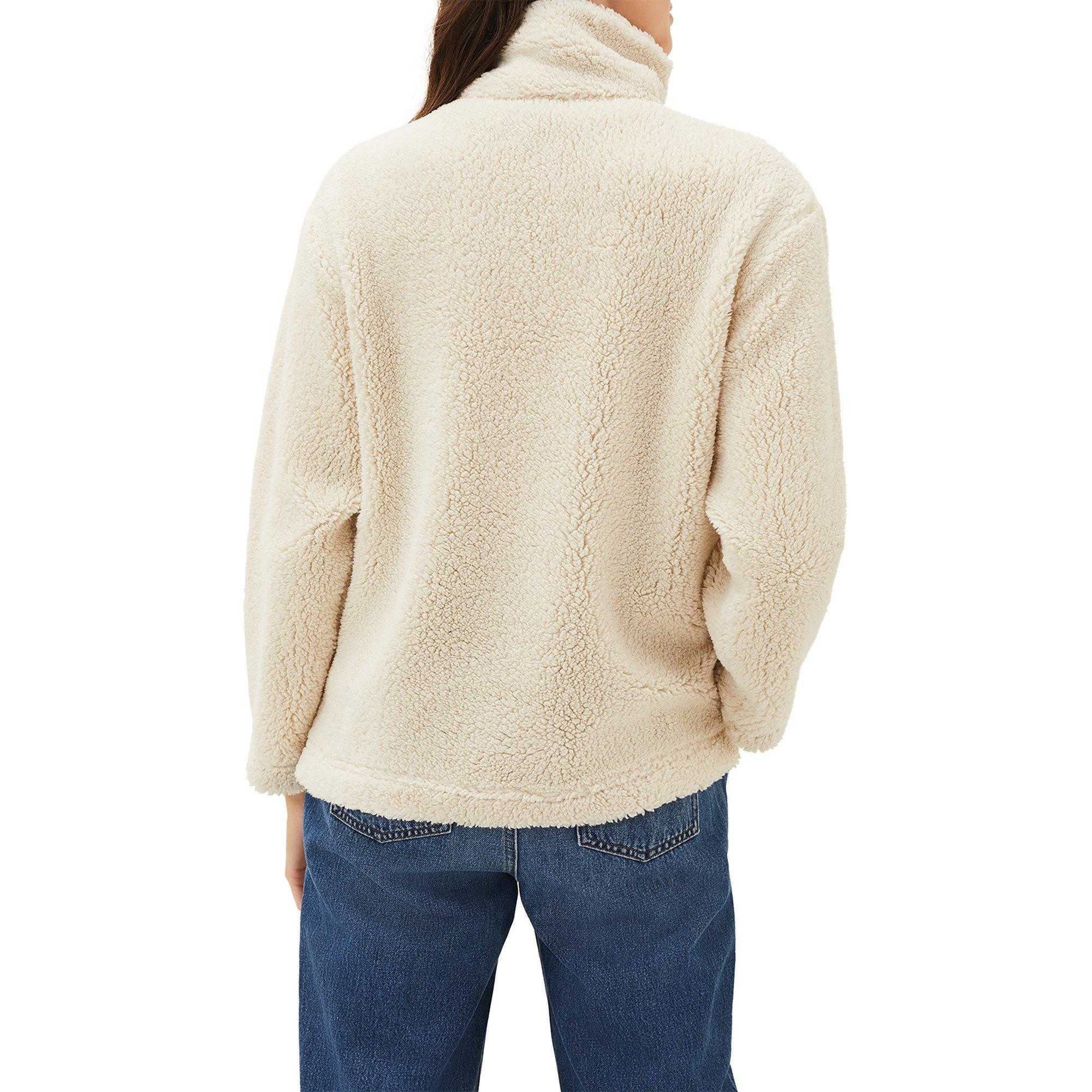 Cream - Phase Eight - Women's Ione Borg Zip Funnel Neck Jacket - 3