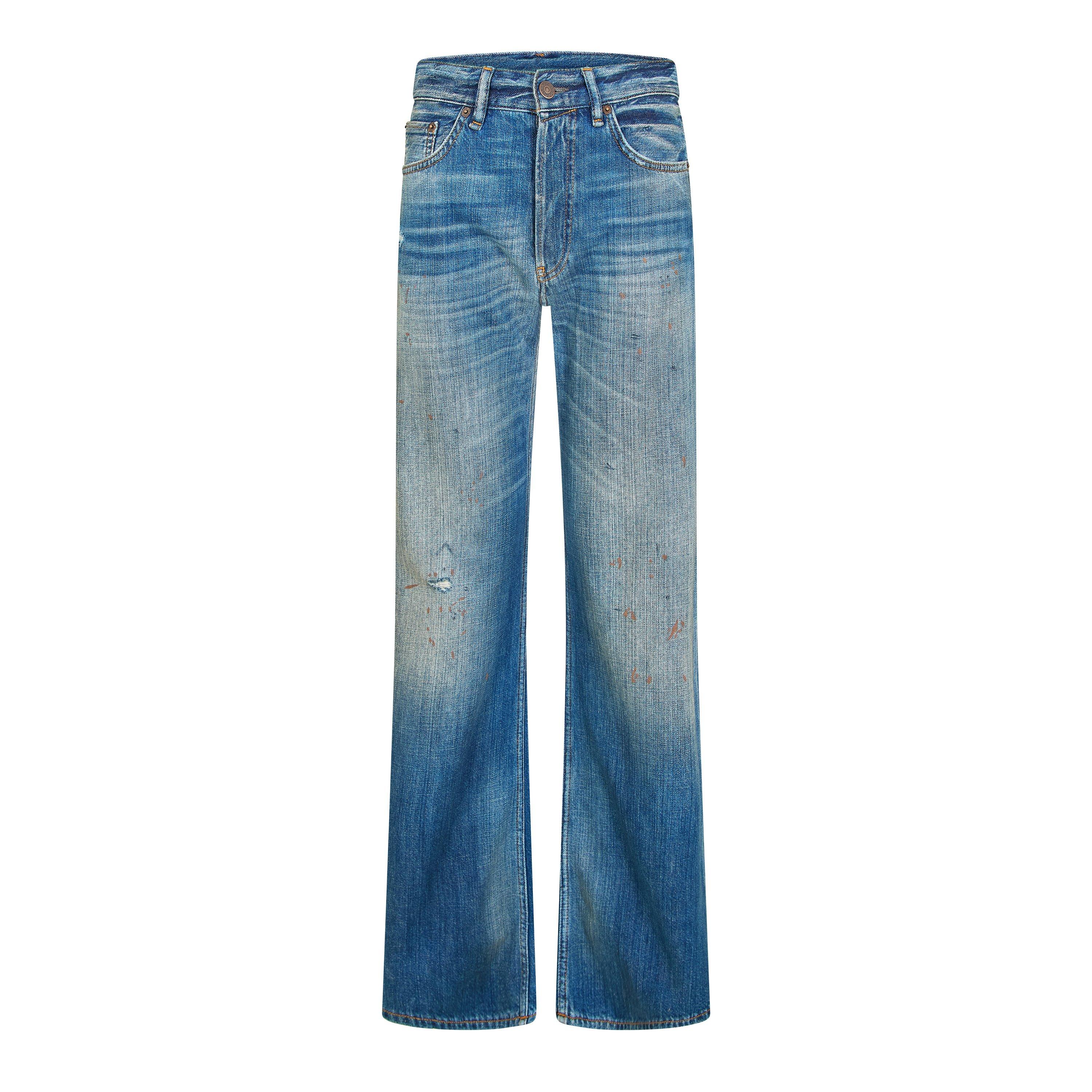 Mid Blue - Acne Studios - Women's Mid Blue Wide Leg Jeans - 1