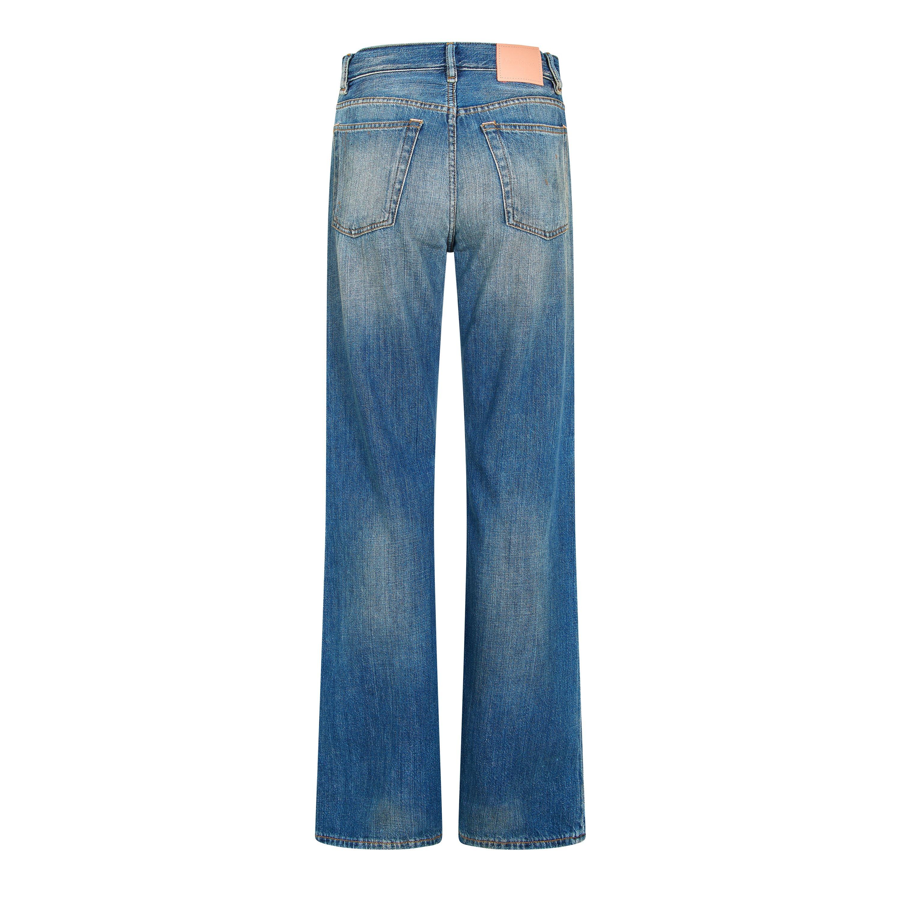 Mid Blue - Acne Studios - Women's Mid Blue Wide Leg Jeans - 2