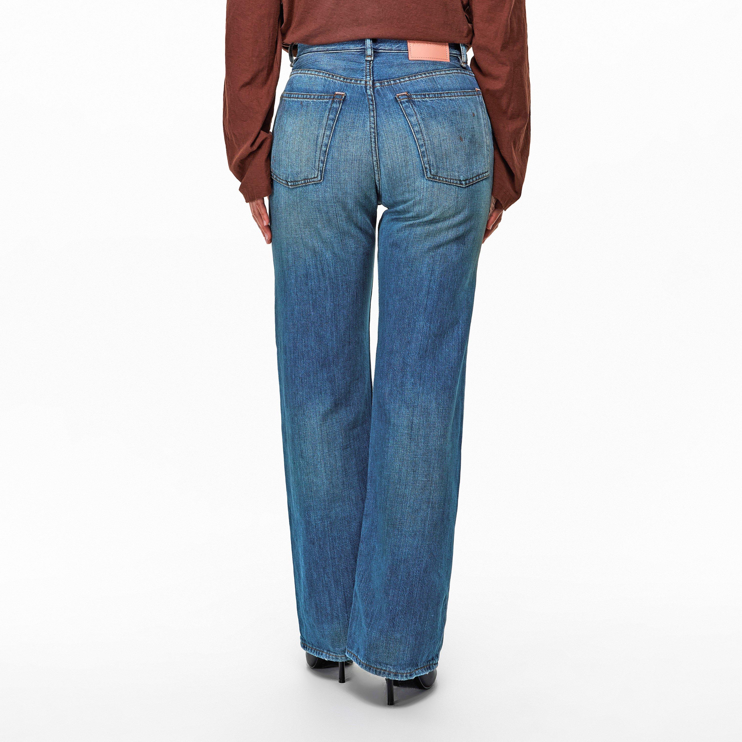 Mid Blue - Acne Studios - Women's Mid Blue Wide Leg Jeans - 4