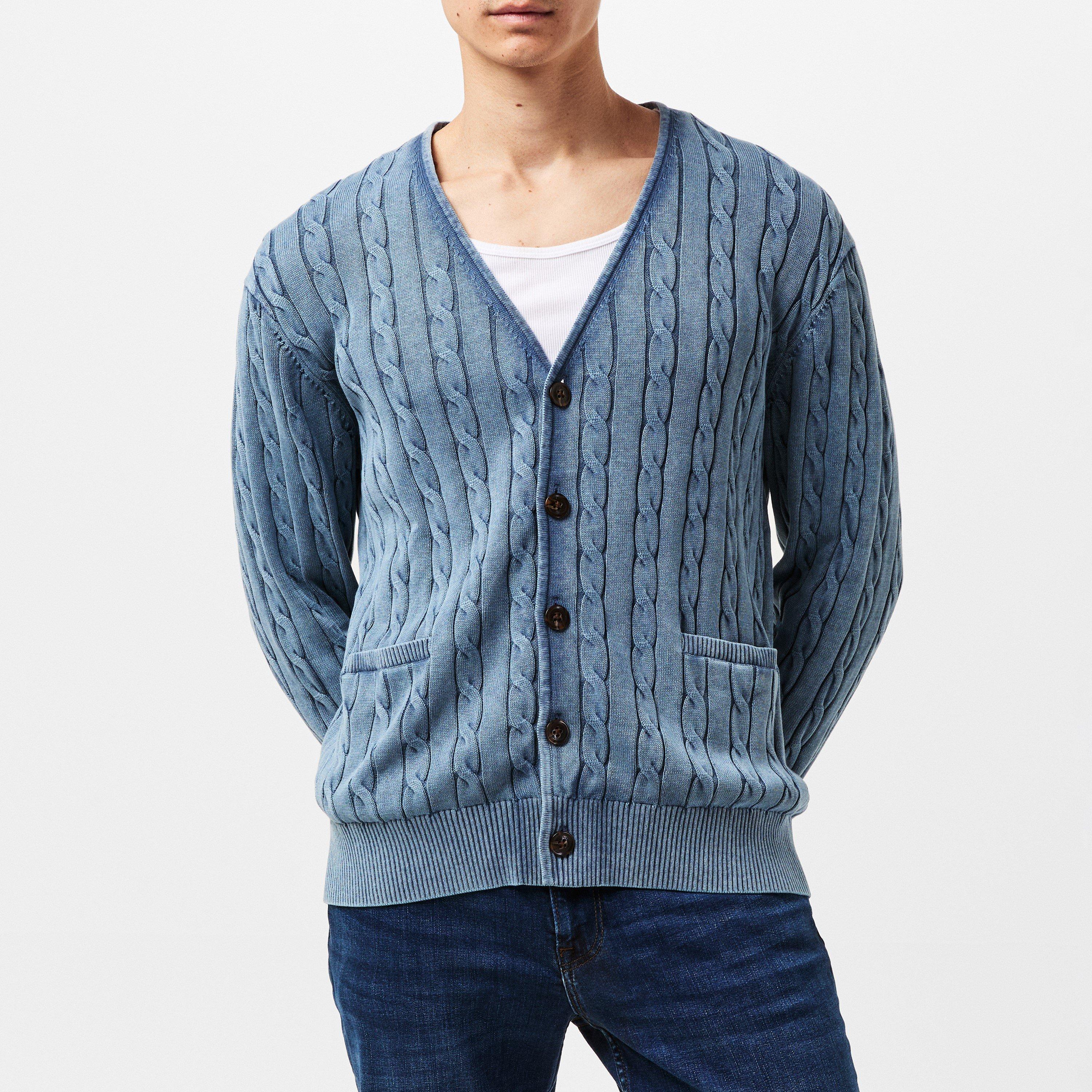 Brisk Blue C2B - Tommy Hilfiger - Men's Cable Cardigan - 2