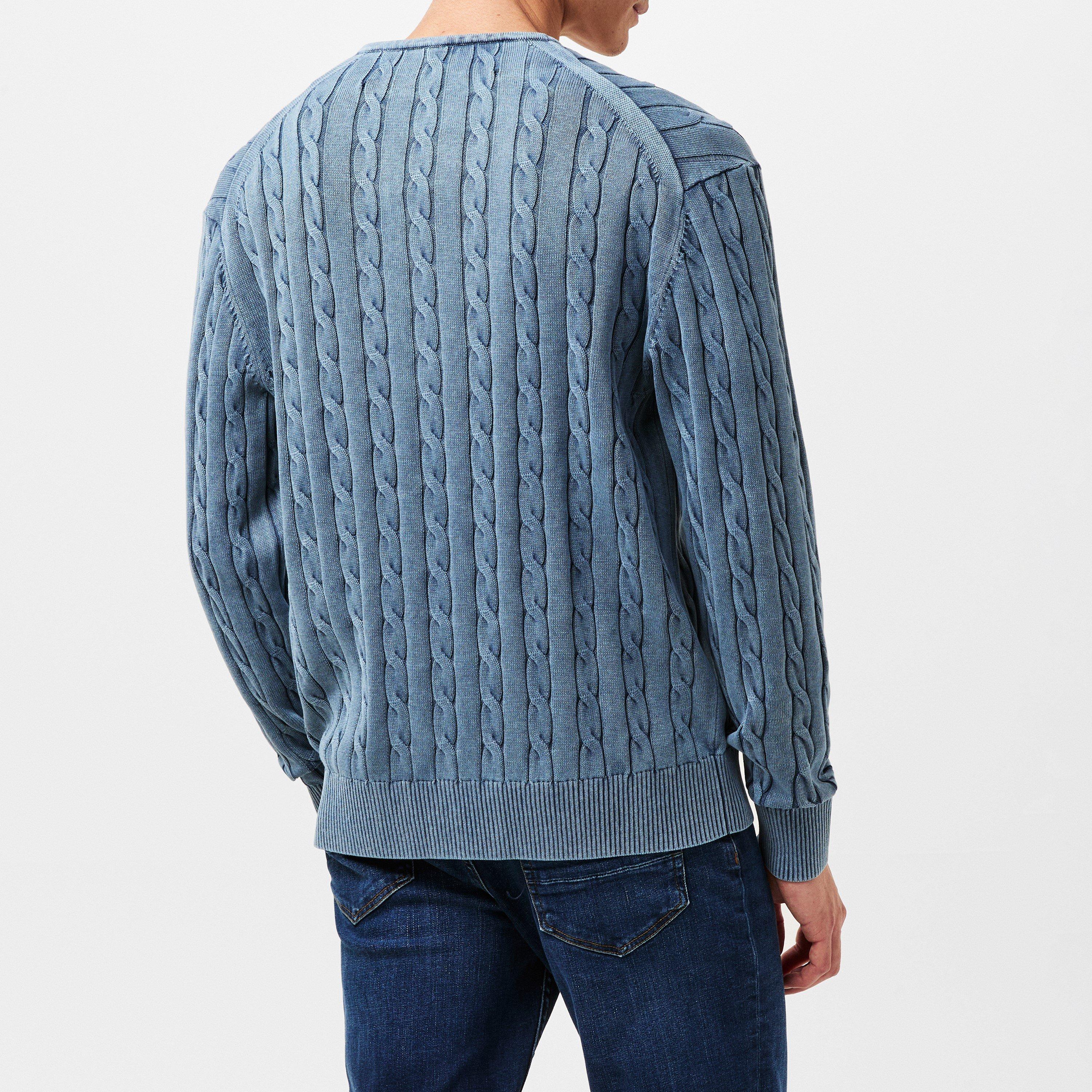 Brisk Blue C2B - Tommy Hilfiger - Men's Cable Cardigan - 3