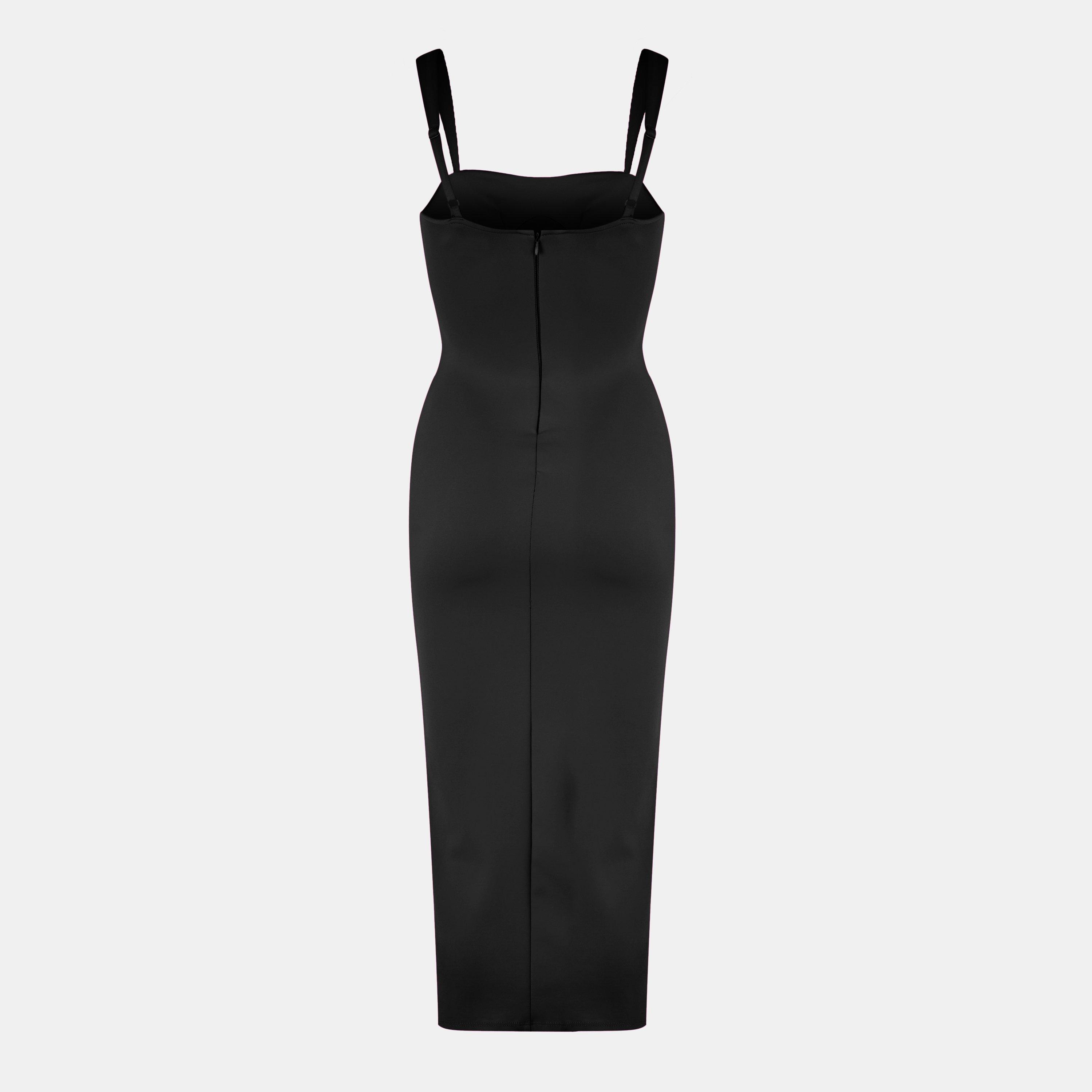 black001 - Good American - Women's Sweetheart Midi Bodycon Dress - 2