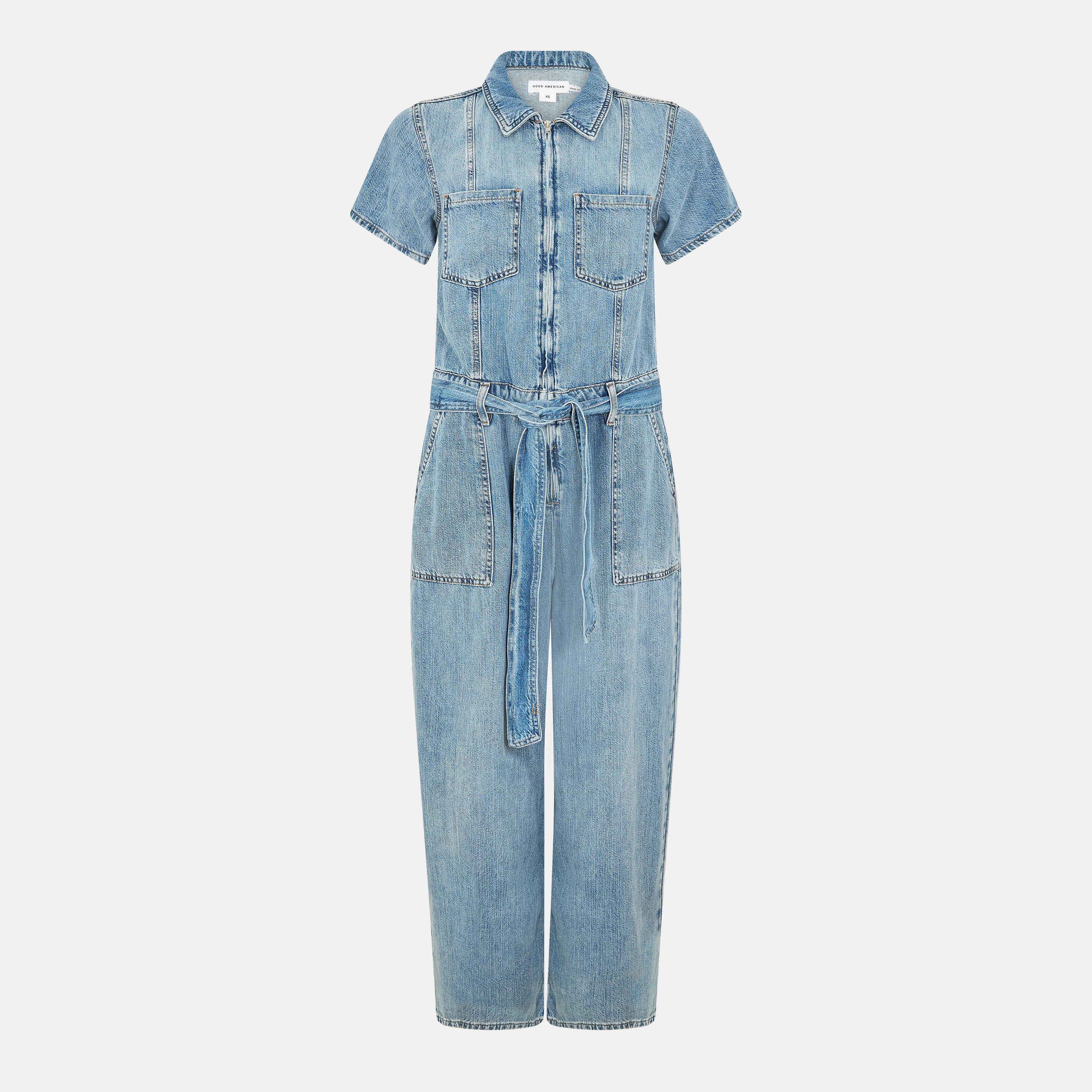 indigo786 - Good American - Women's Linen Lightweight Jumpsuit - 1