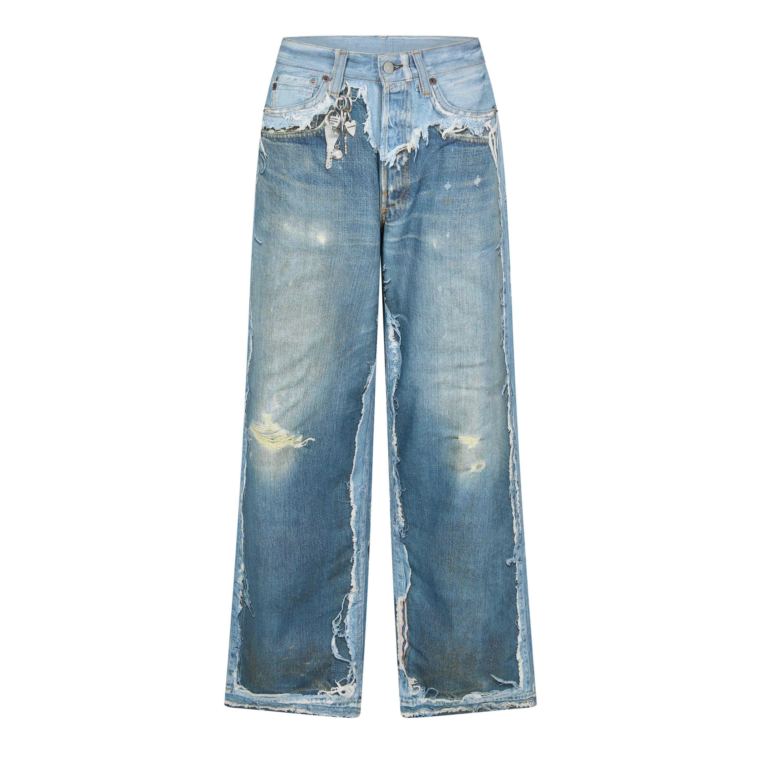 Acne Studios Women's Wide Leg Jeans - MID BLUE - XS