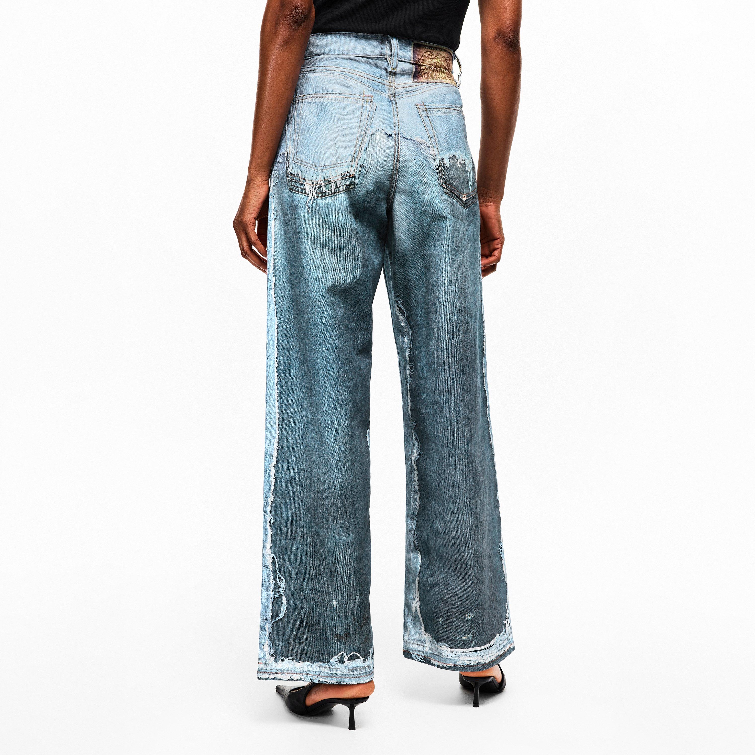 MID BLUE - Acne Studios - Women's Wide Leg Jeans - 4