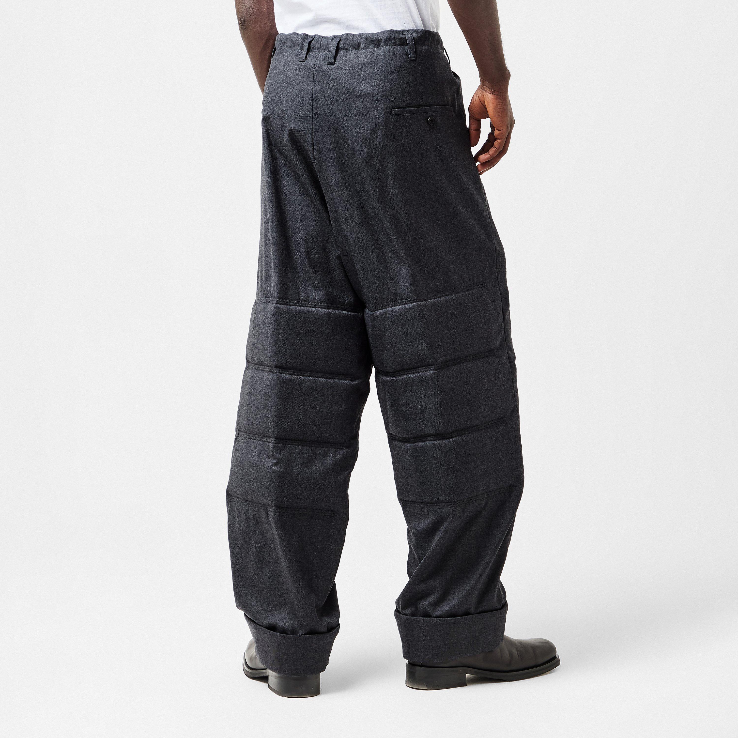 Black - Yohji Yamamoto - Men's Cuffed Trousers - 4