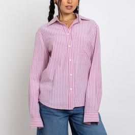 Daisy Street Womens Relaxed Fit Stripe Shirt