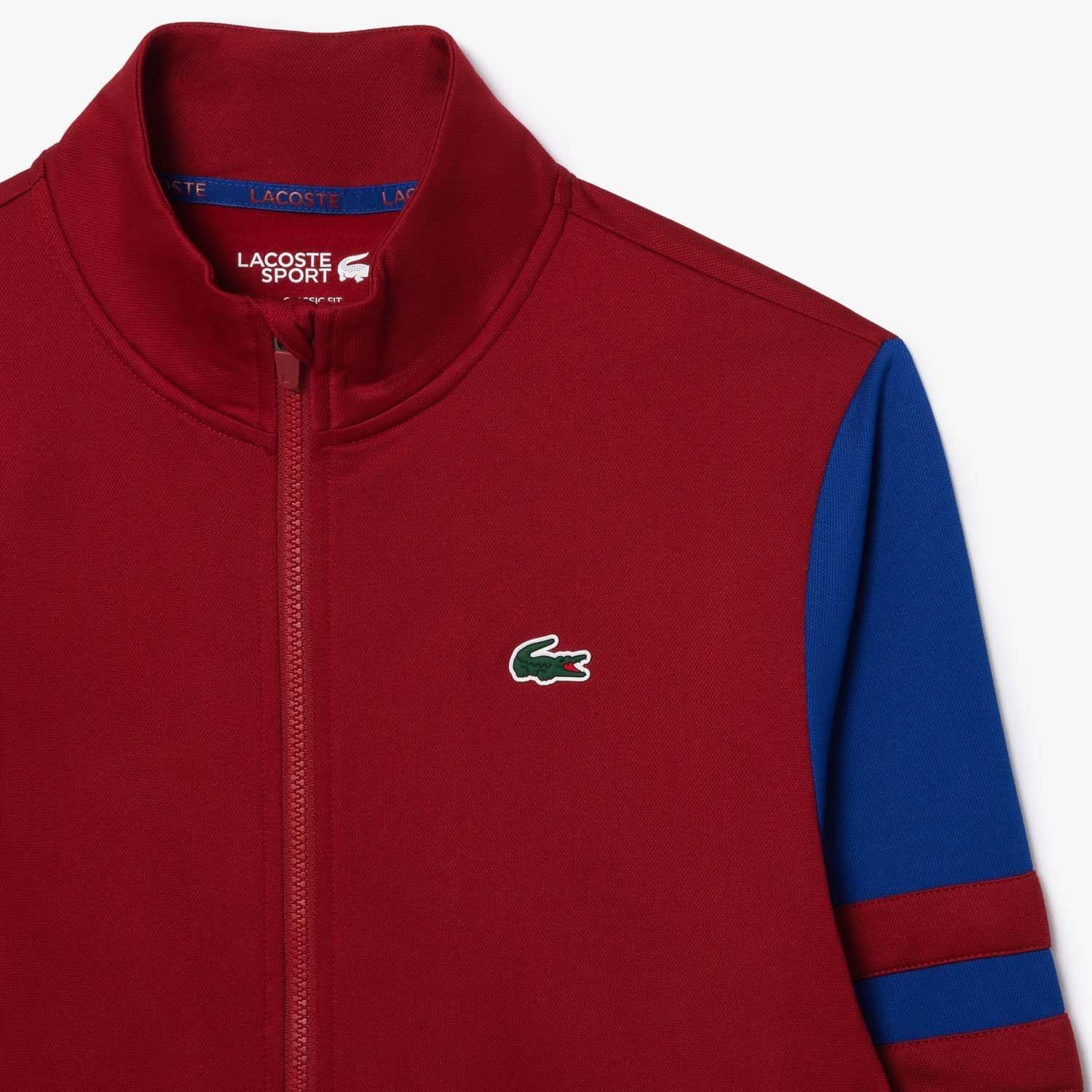 Red - Lacoste - Zip-Up Stretch Tennis Sweatshirt - 2