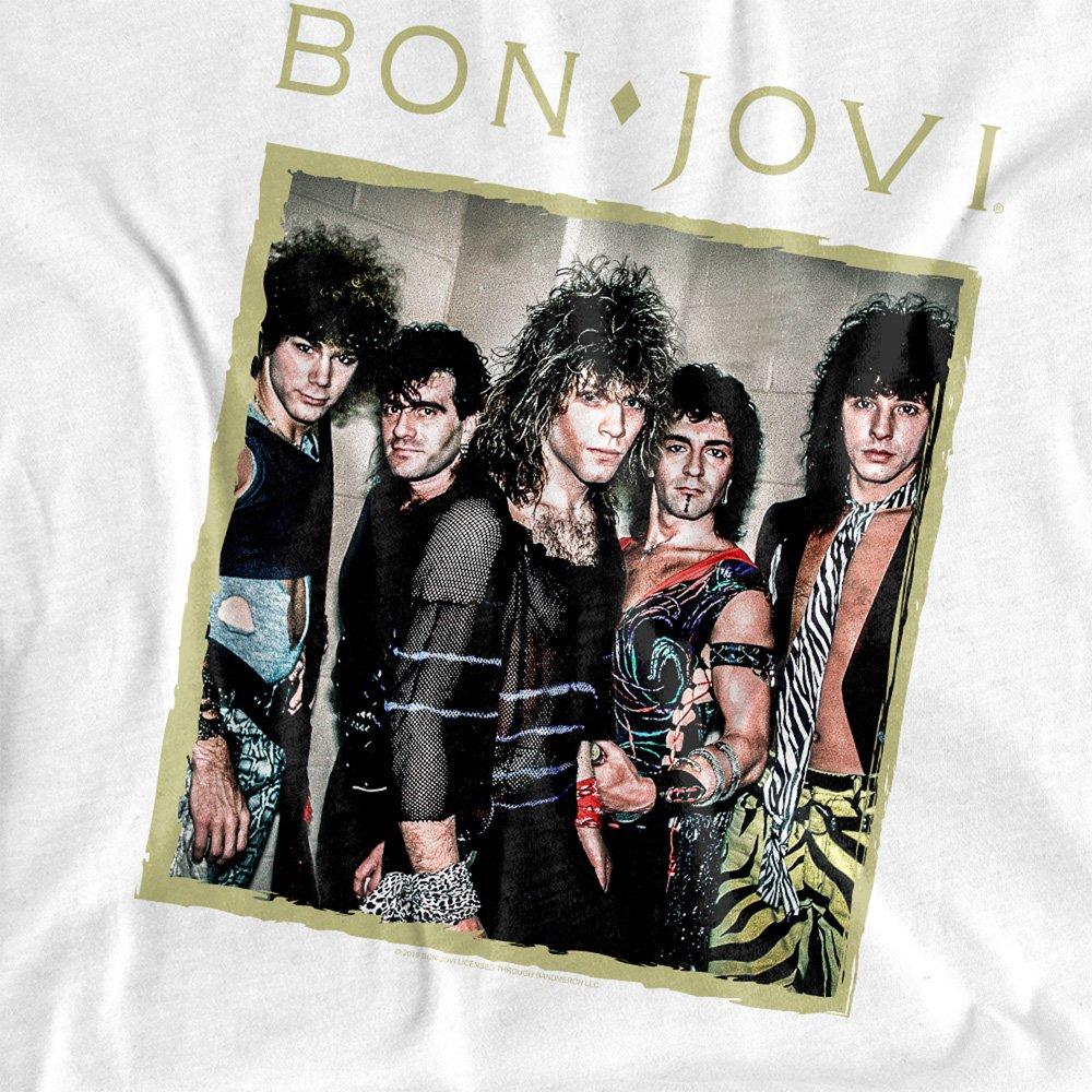 White - Bon Jovi - Bon Jovi Framed T Shirt White - 2