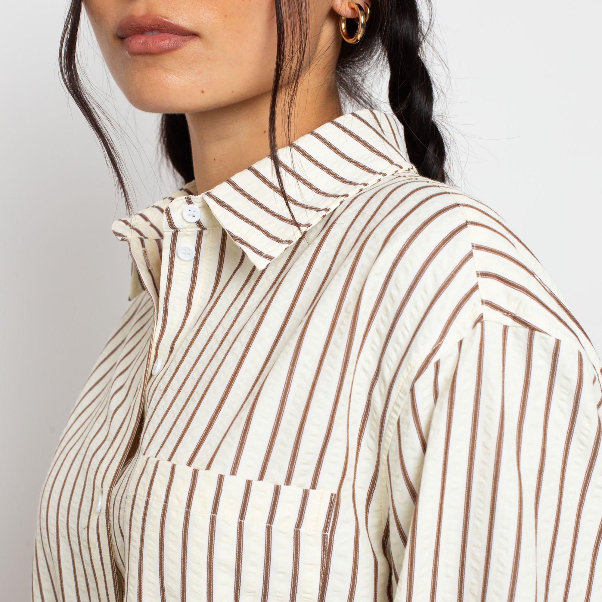 MULTI STRIPE - Daisy Street - Womens Oversized Multi-Stripe Shirt - 3