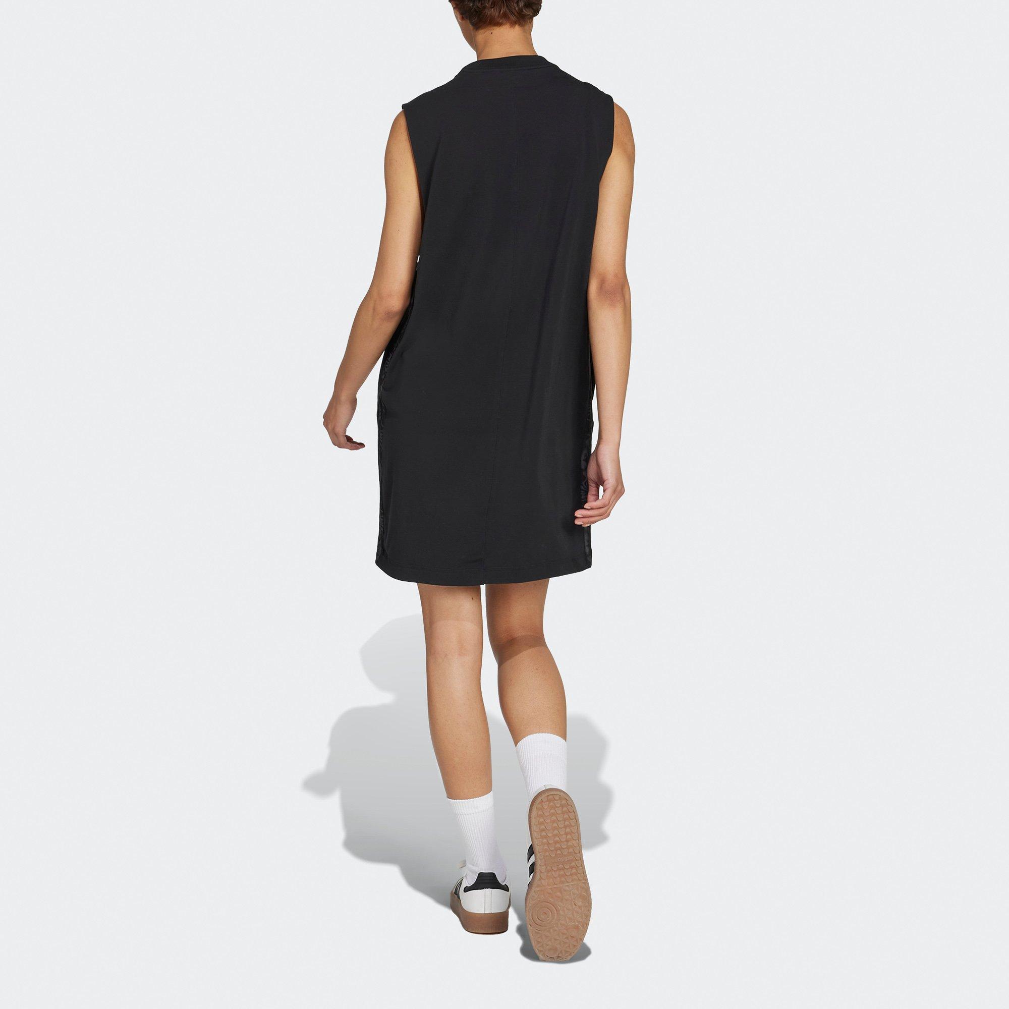 Black - adidas - adidas Essentials 3-Stripes Print Womens Sleeveless Dress - 2