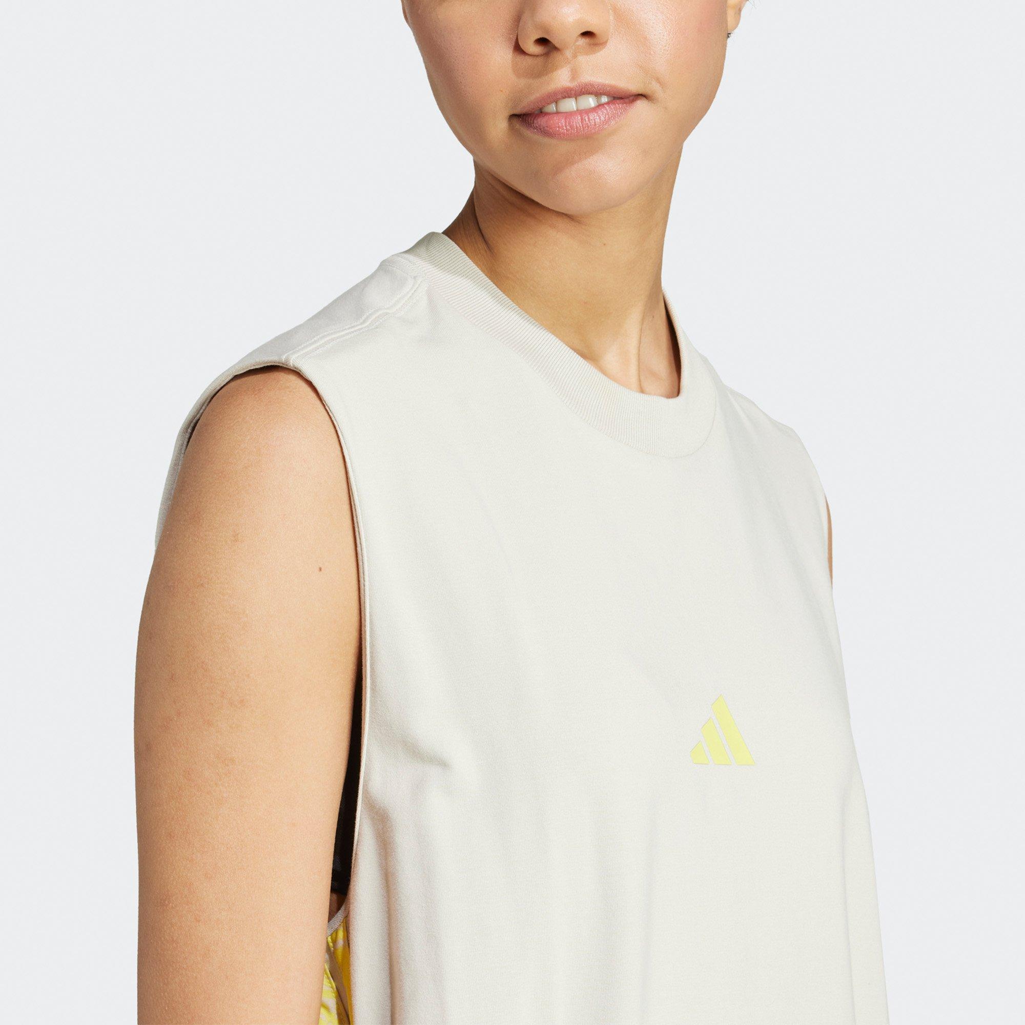 Wonder Alumina - adidas - Essentials 3-Stripes Print Womens Sleeveless Dress - 3