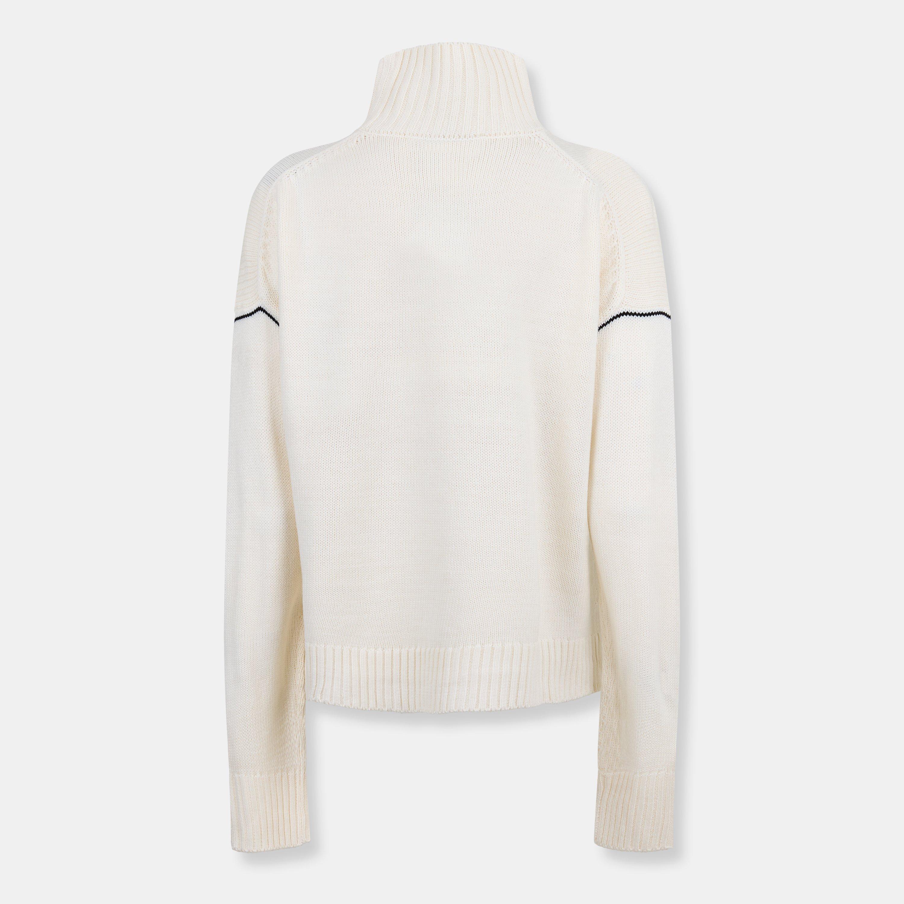 Eggnog - DKNY - Women's Logo Knitted Turtle Neck Jumper - 2