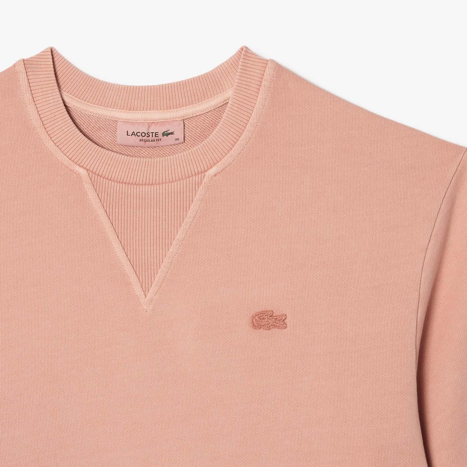 Pink - Lacoste - Natural Dyed Fleece T-Shirt - 2