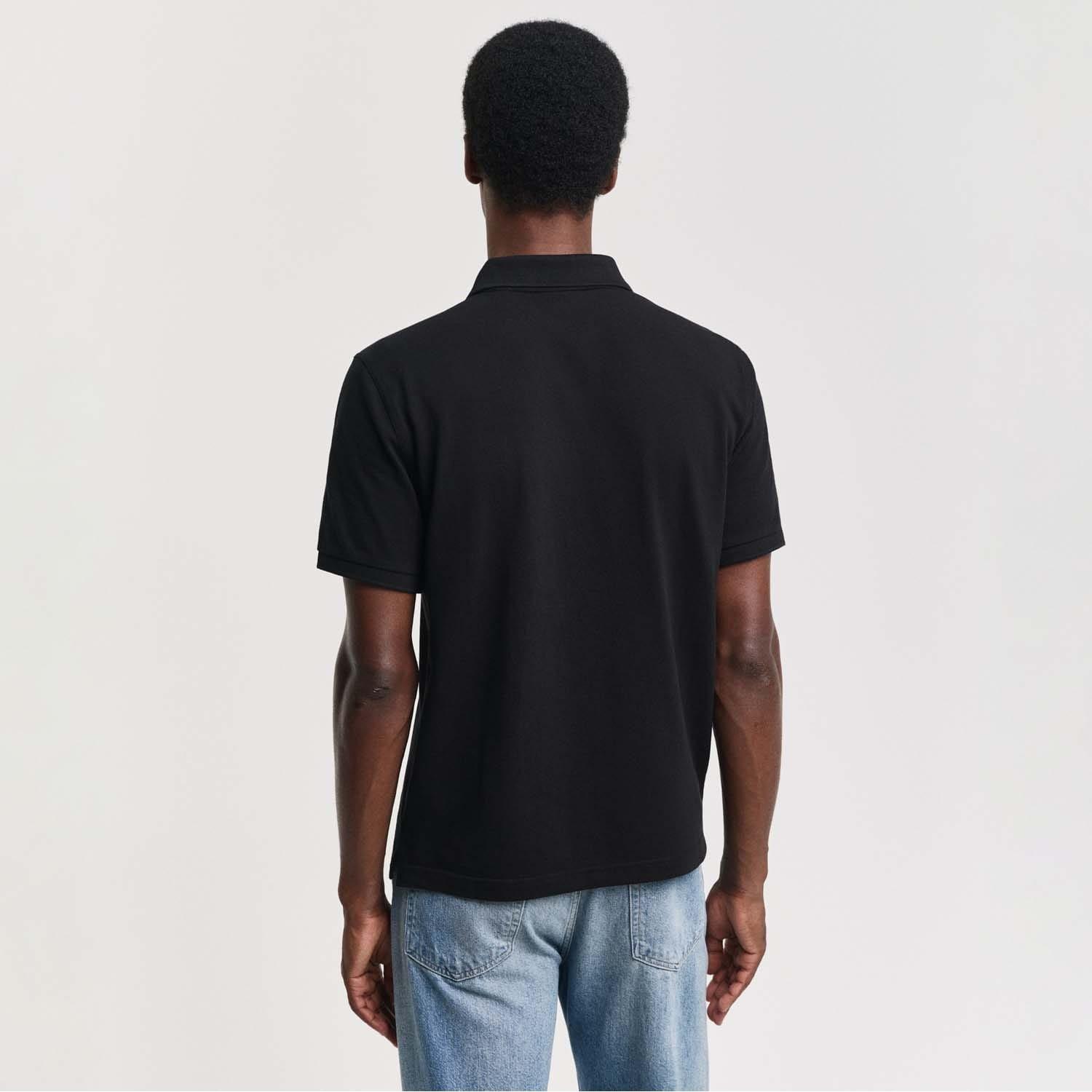 Black - Gant - Embroidered Archive Shield Polo Shirt - 2