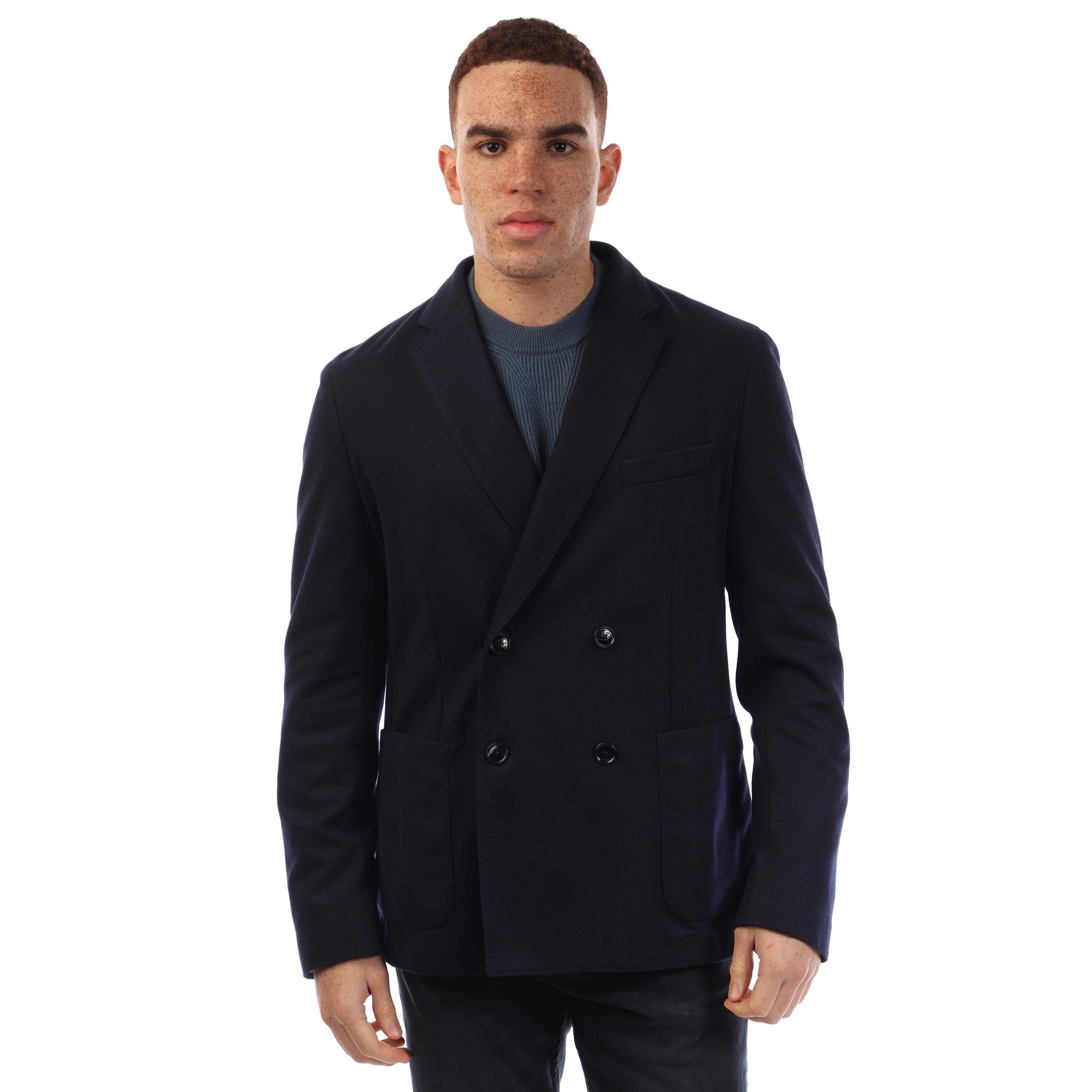 Dark Blue - Boss - Men's C Hanry Junior Double Breasted Formal Jacket - 1
