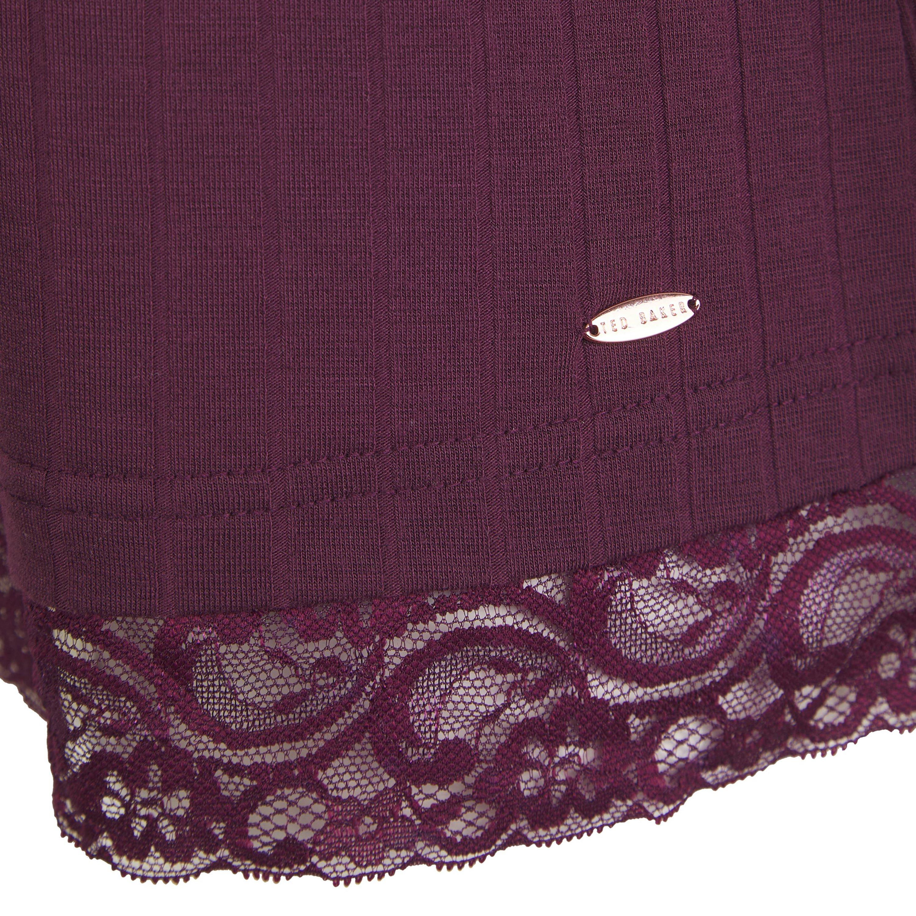 Mauve Wine - Ted Baker - Ted Baker Kelly Short Sleeve Pyjama Set Ladies - 3