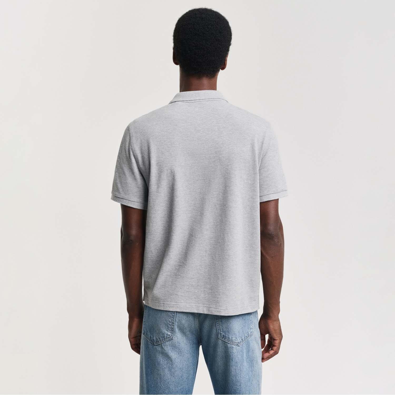 Grey - Gant - Embroidered Archive Shield Polo Shirt - 2