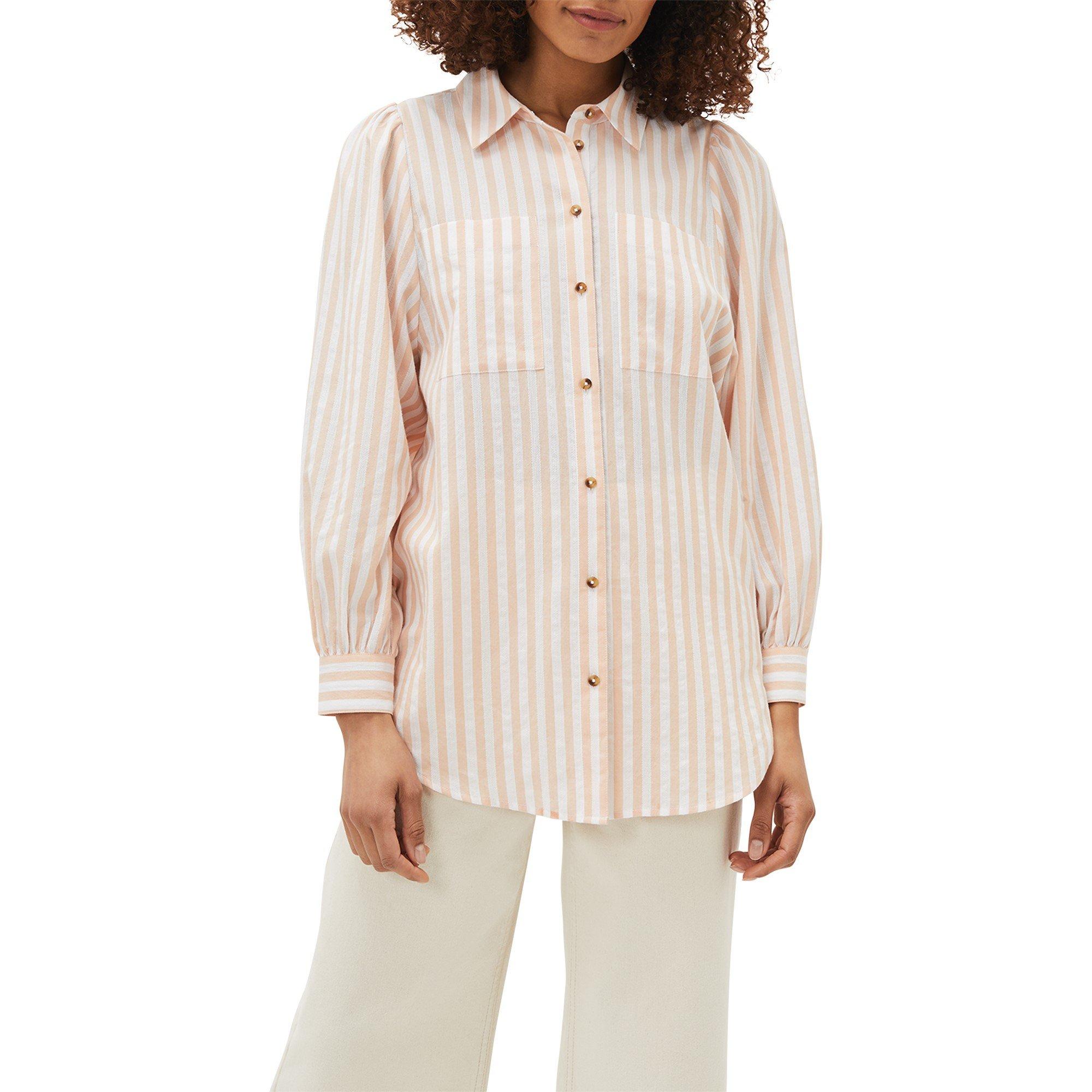 Peach - Phase Eight - Vixen Stripe Collared Blouse - 2