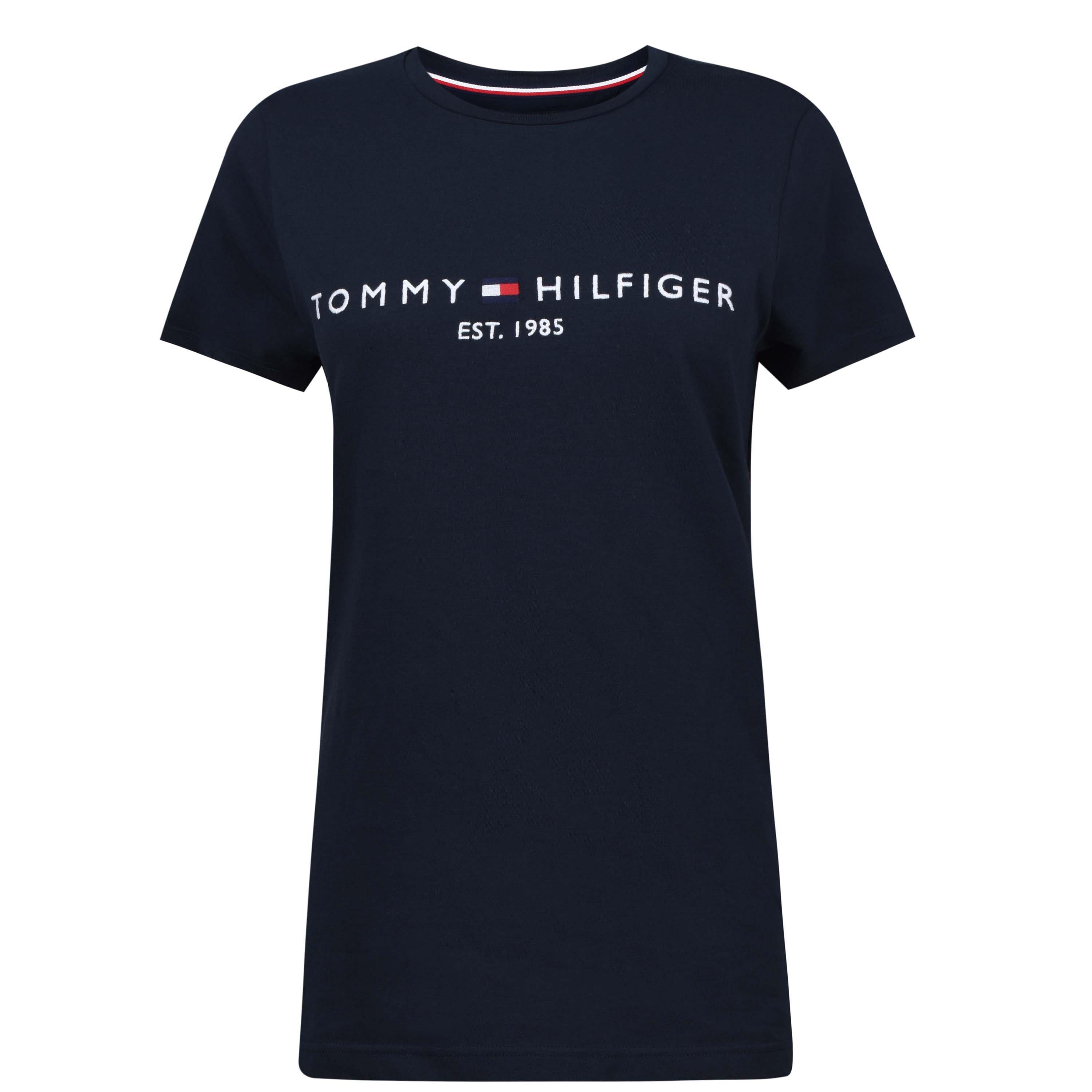 Navy - Tommy Hilfiger - Core Logo T-shirt - 1