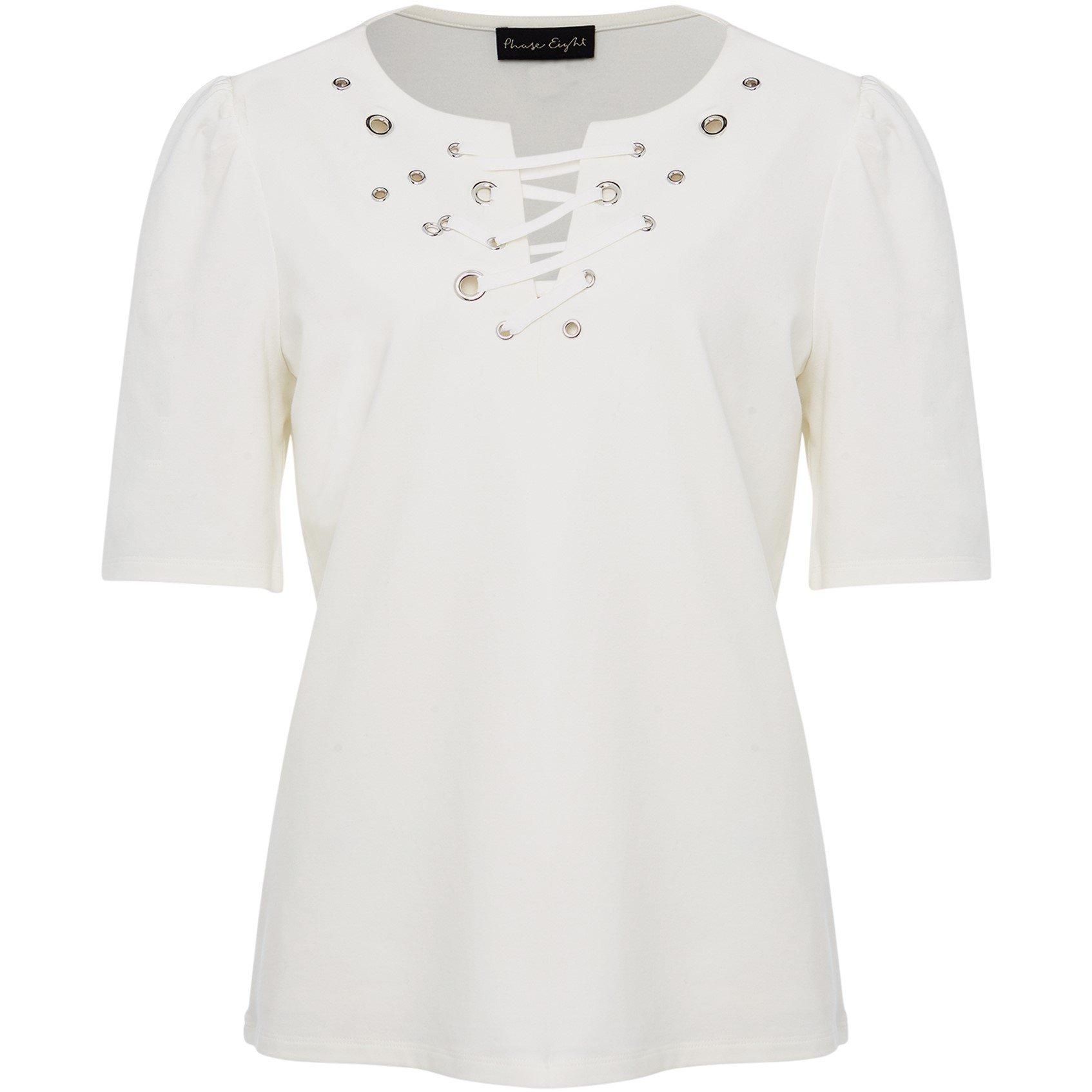 Phase Eight Women's Kailee Eyelet Top - Ivory - 10