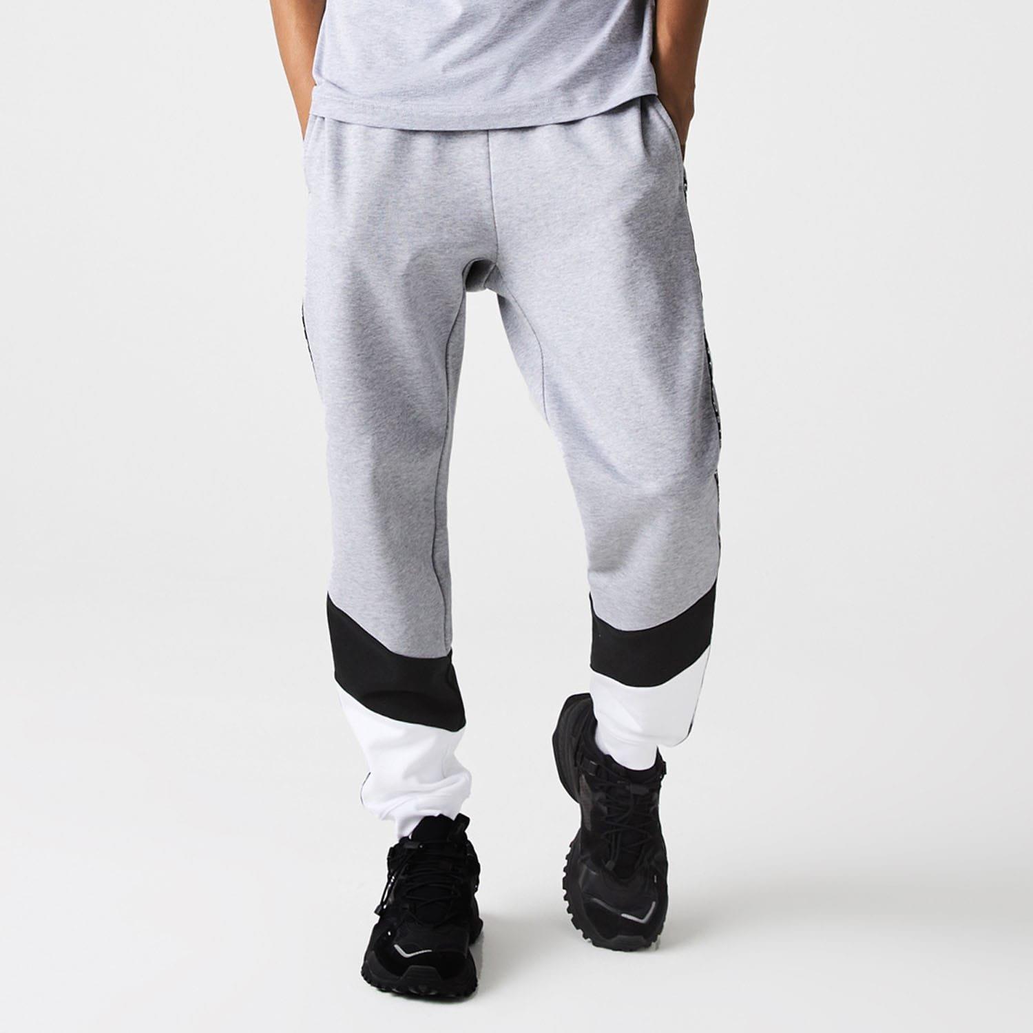 Grey - Lacoste - Side Taped Joggers - 1
