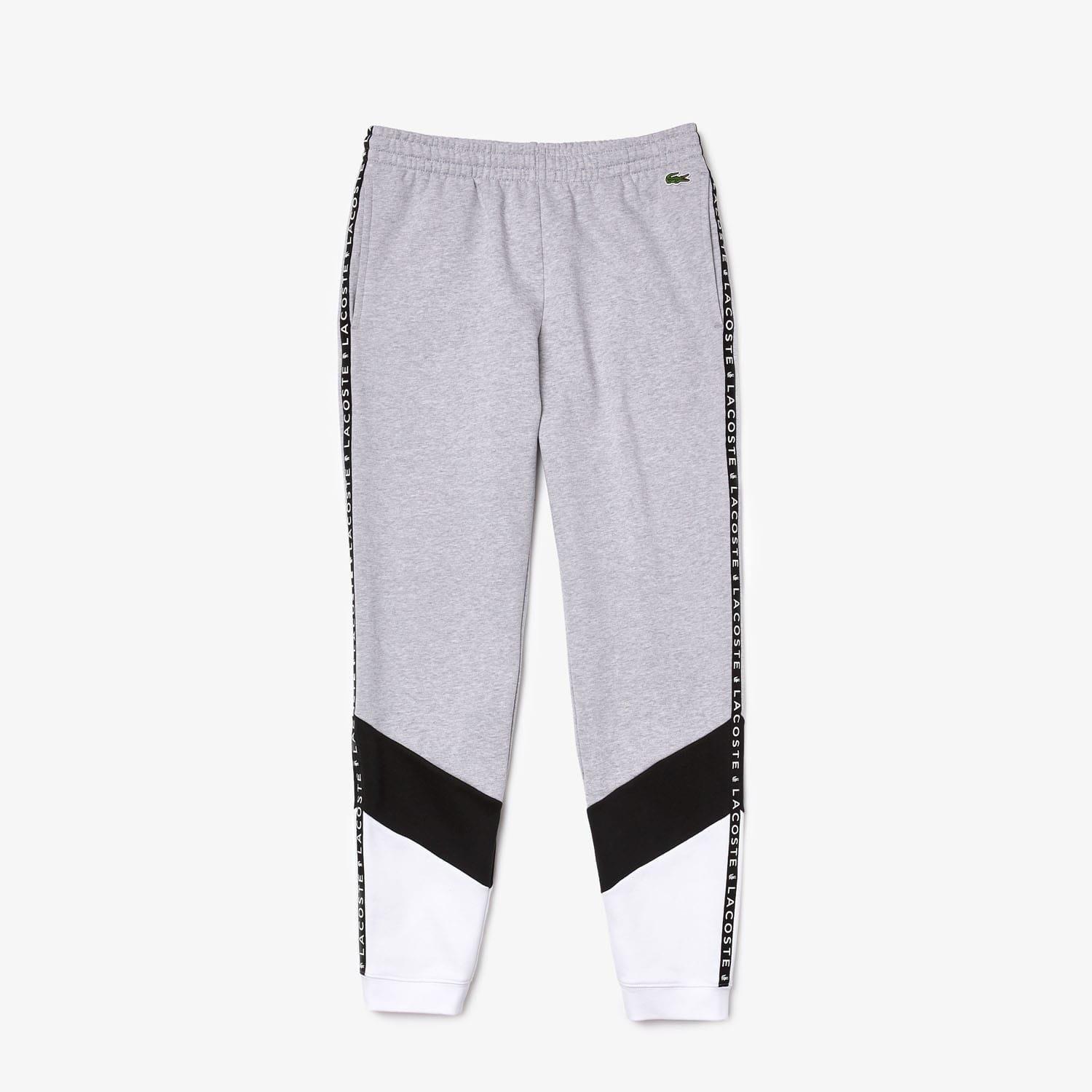 Grey - Lacoste - Side Taped Joggers - 3