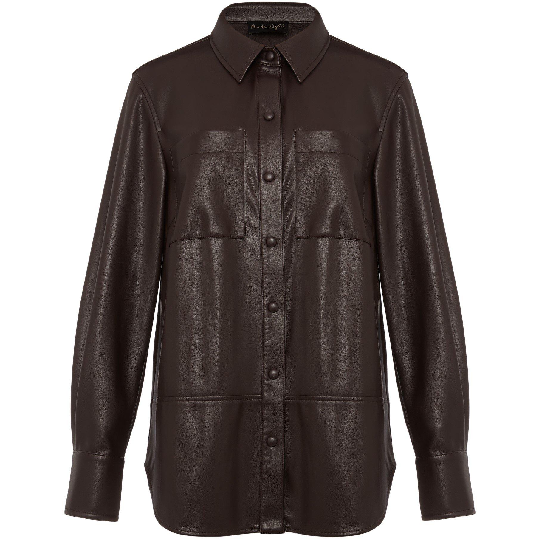 Mulberry - Phase Eight - Women's Aphia Faux Leather Shacket - 1