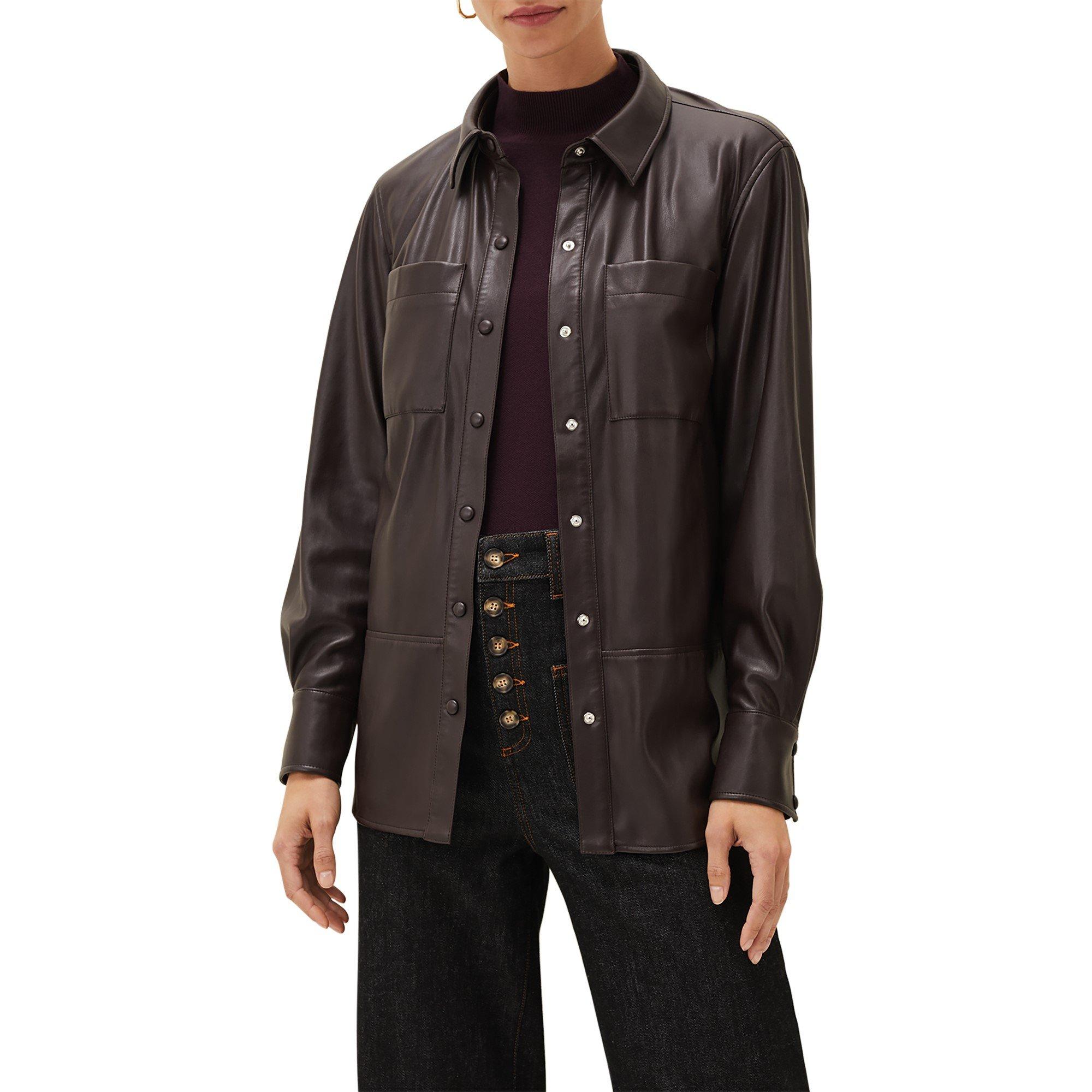 Mulberry - Phase Eight - Women's Aphia Faux Leather Shacket - 2